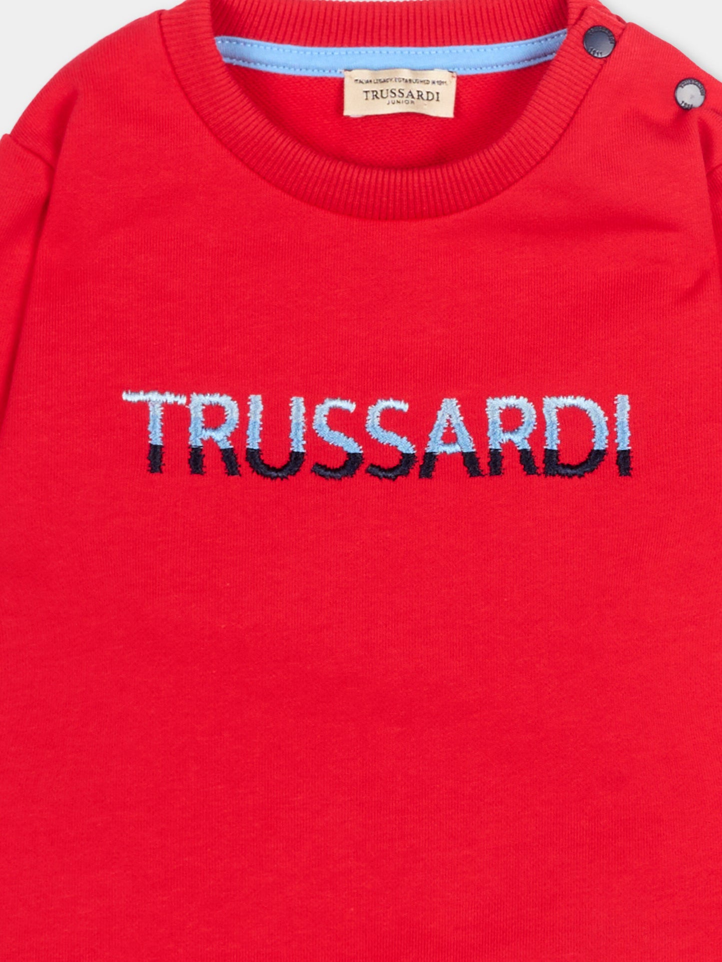 Felpa rossa per neonato con logo,Trussardi Junior,TIP26091FE RED LYCHEE