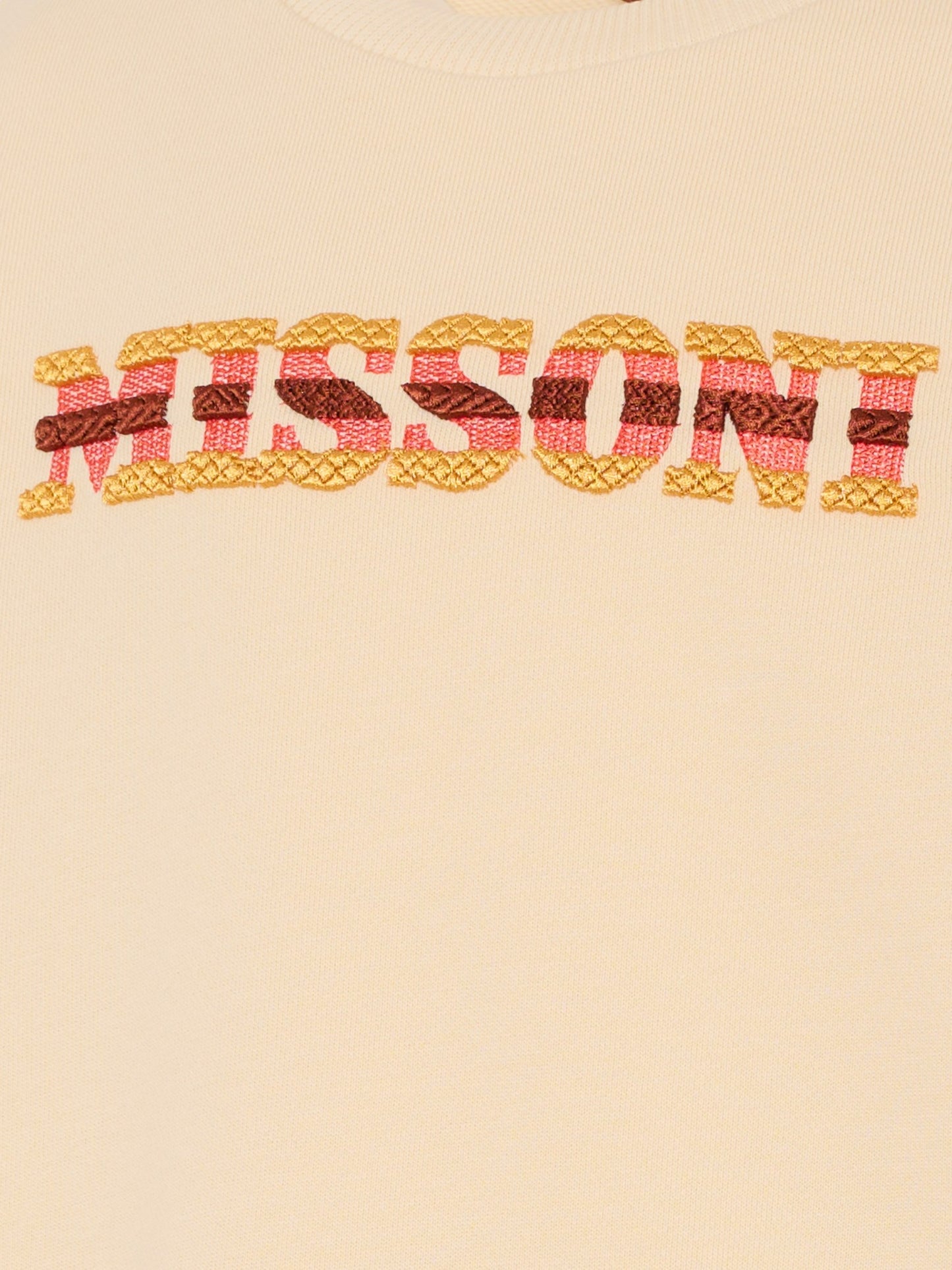 Felpa beige per bambini con logo,Missoni,MU4P60 Z0081 165