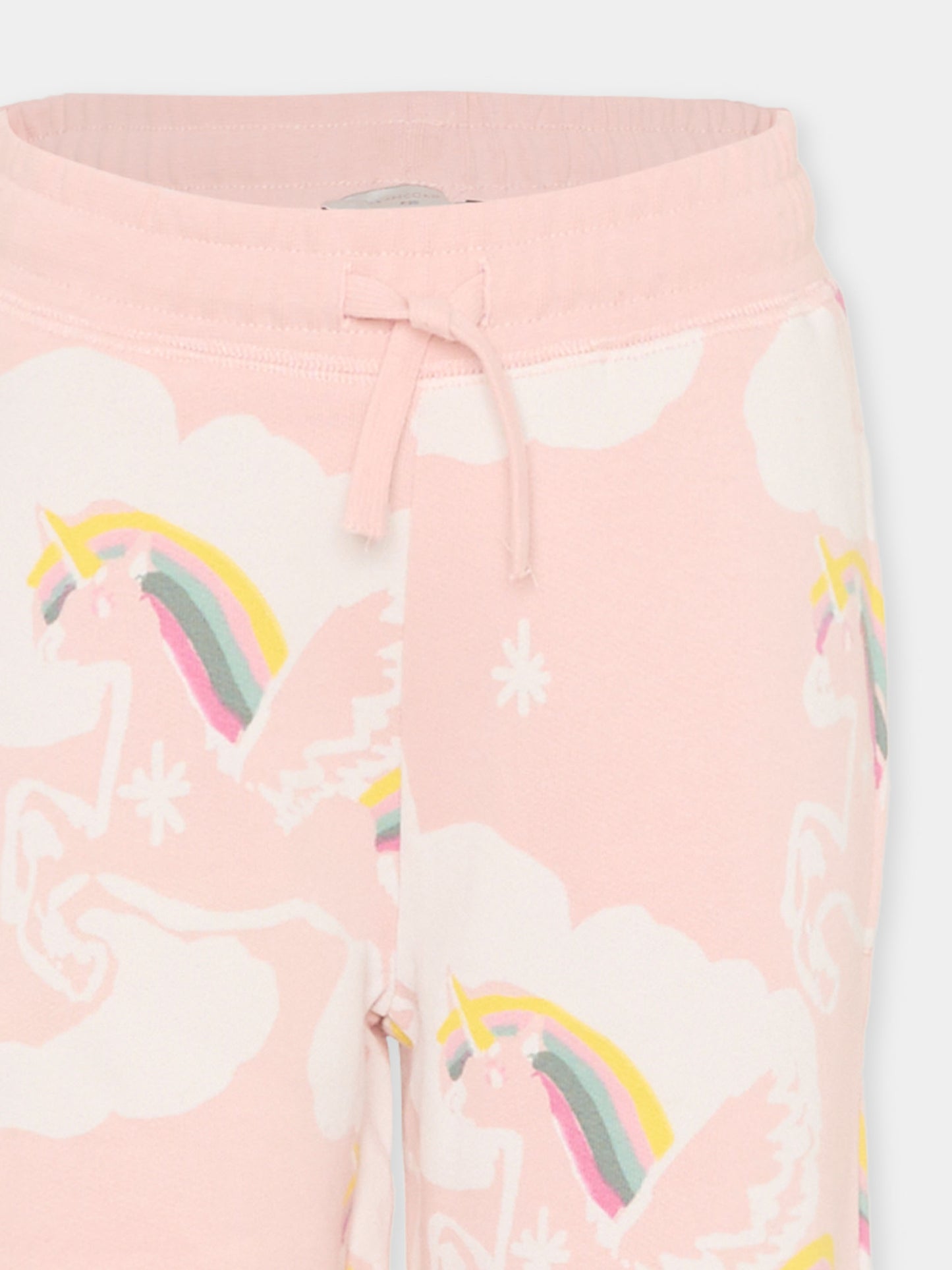 Pantaloni rosa per bambina con unicorni,Stella Mccartney Kids,TT6D80 Z1347 505MC