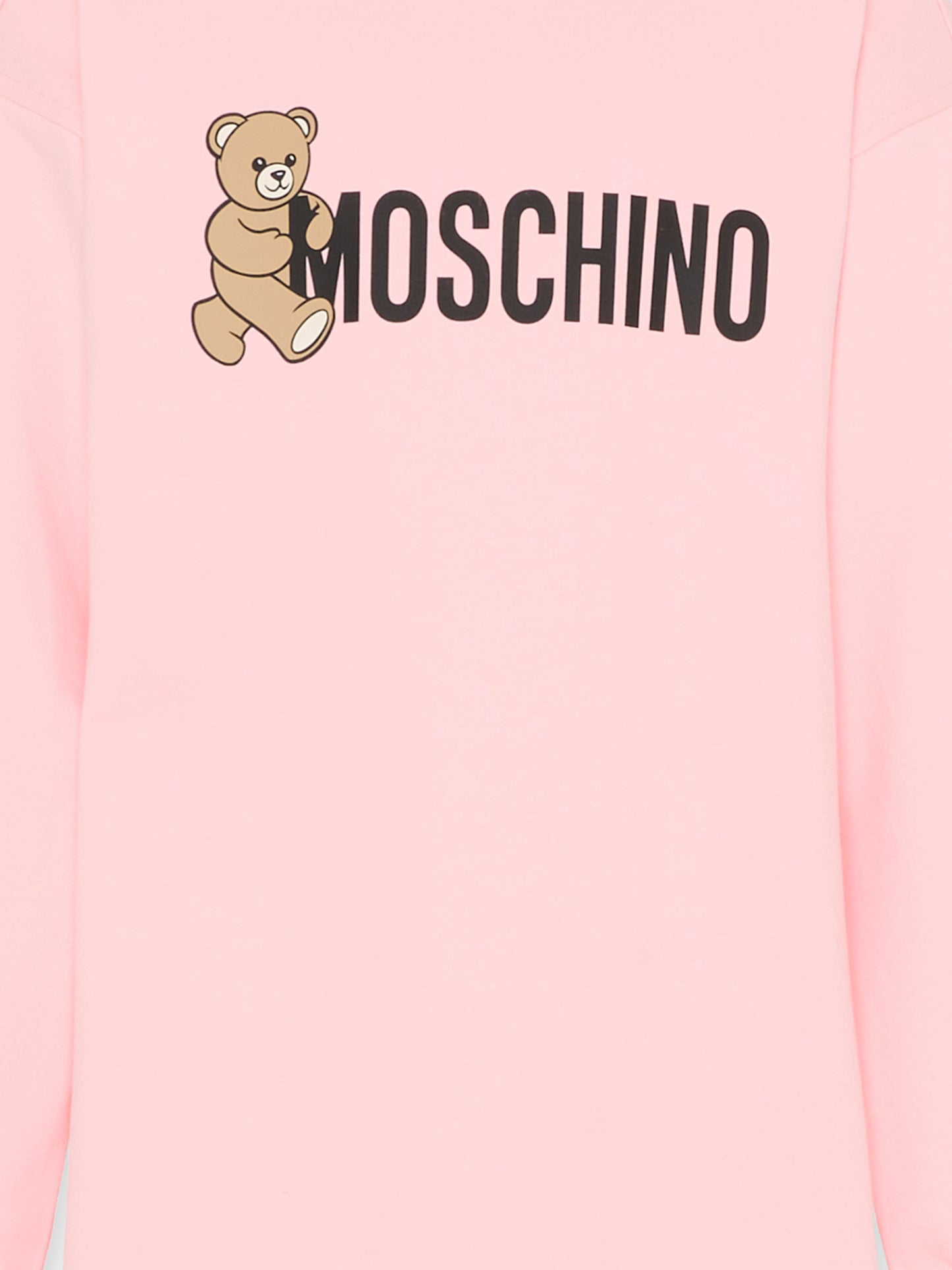 Vestito rosa per bambina con Teddy Bear,Moschino Kids,HDV0GY LCA83 50209
