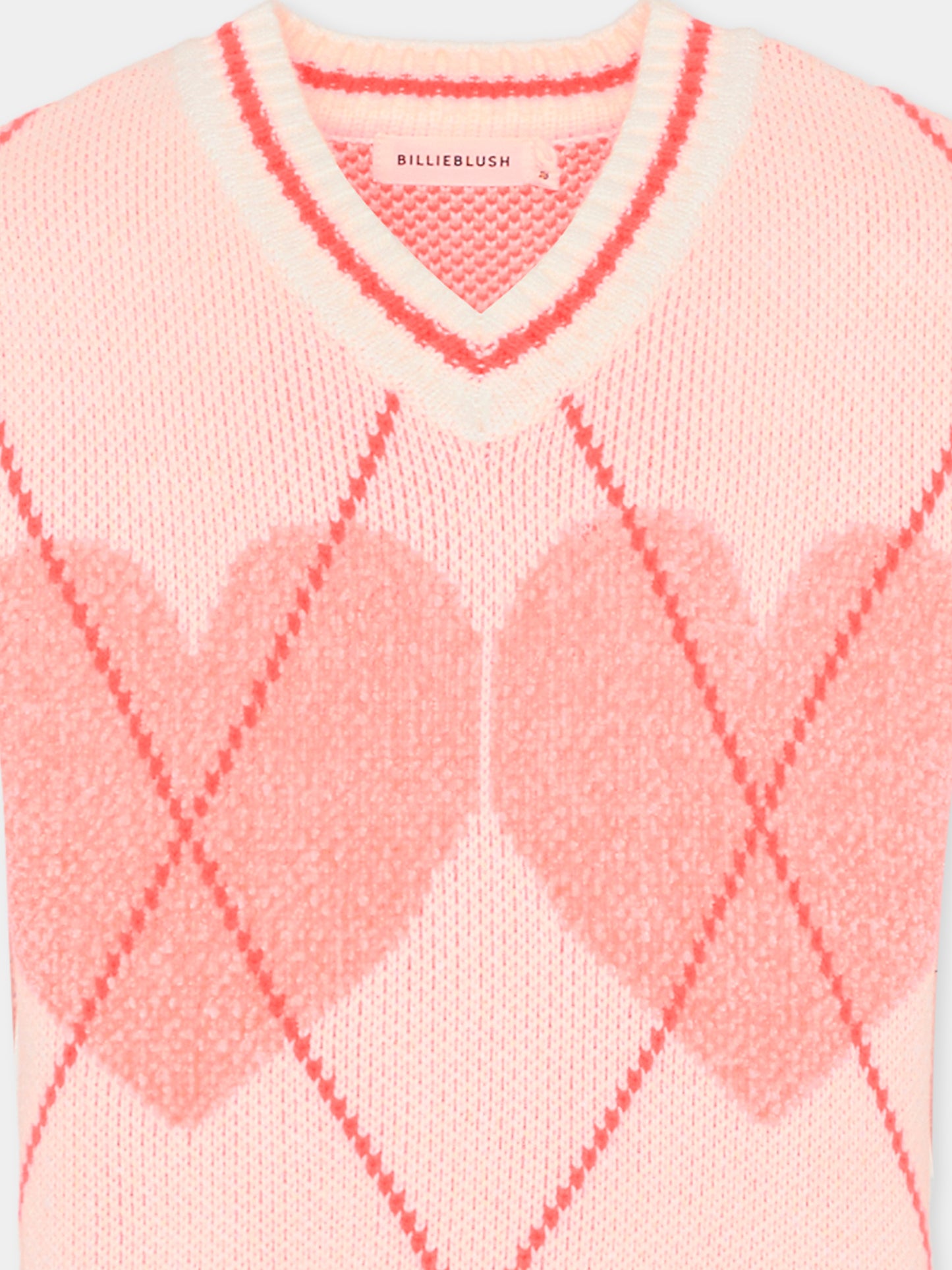 Gilet avorio per bambina con cuori arancioni,Billieblush,U21215 121