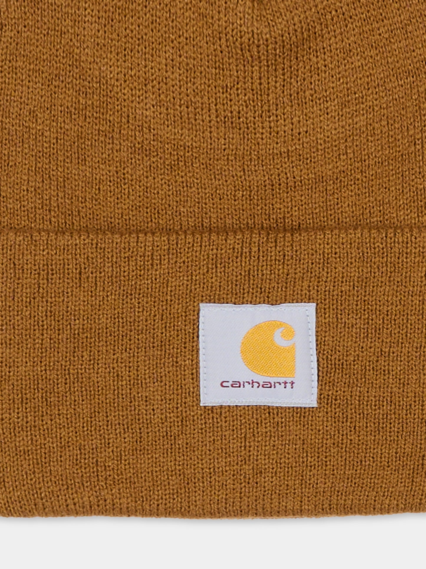 Berretto marrone per bambini con patch,Carhartt,0200146 BROWN