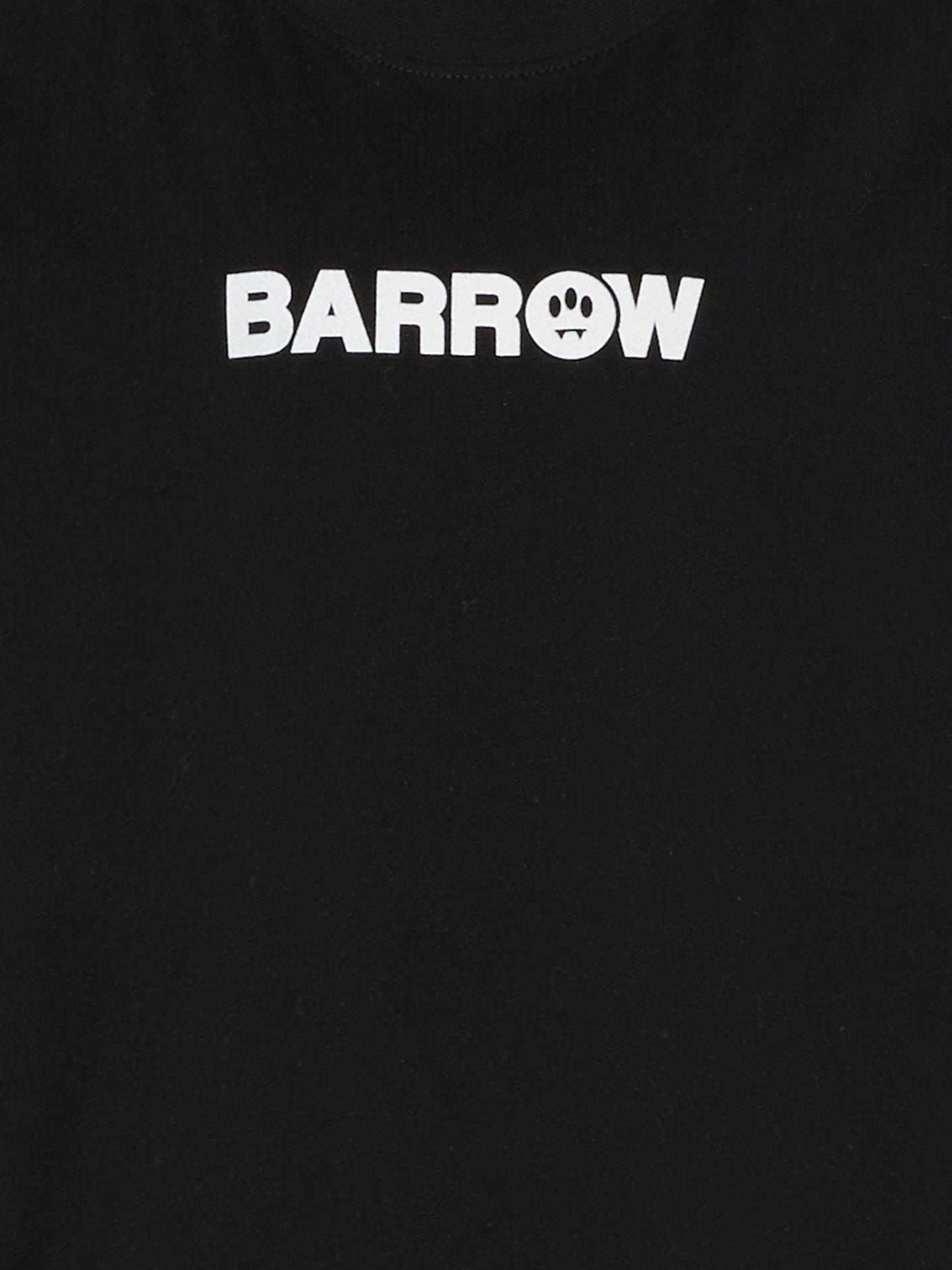 T-shirt nera per bambino con logo,Barrow,F5BKJUTH123 110