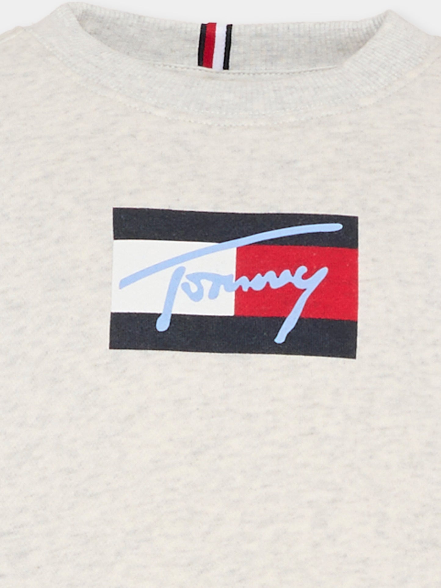 Felpa grigia per bambini con logo,Tommy Hilfiger Junior,KB0KB09741 P09