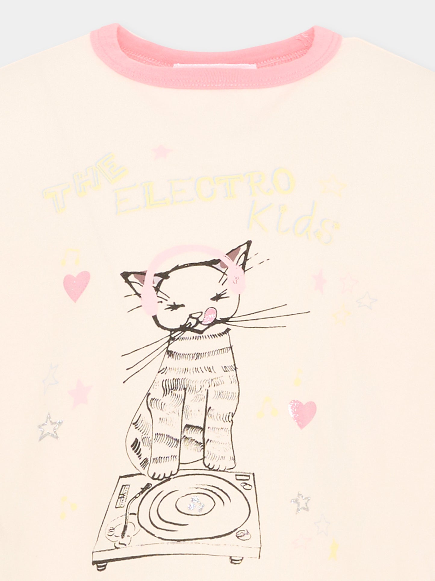 T-Shirt a manica corta rosa per bambina con stampa,Bonpoint,P06GTSK00001 121
