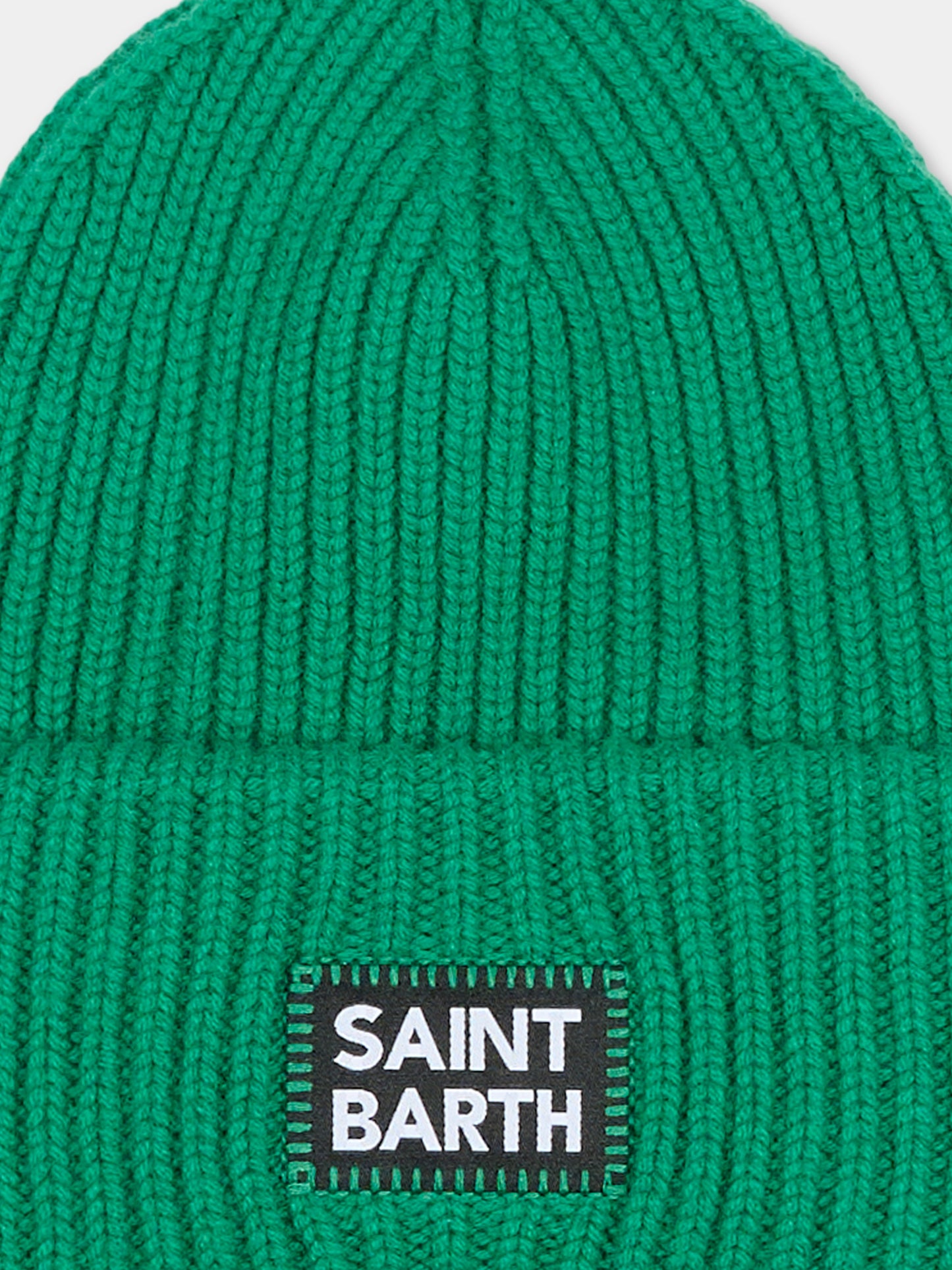 Berretto verde per bambini con logo,Mc2 Saint Barth,BRR0001 00813E