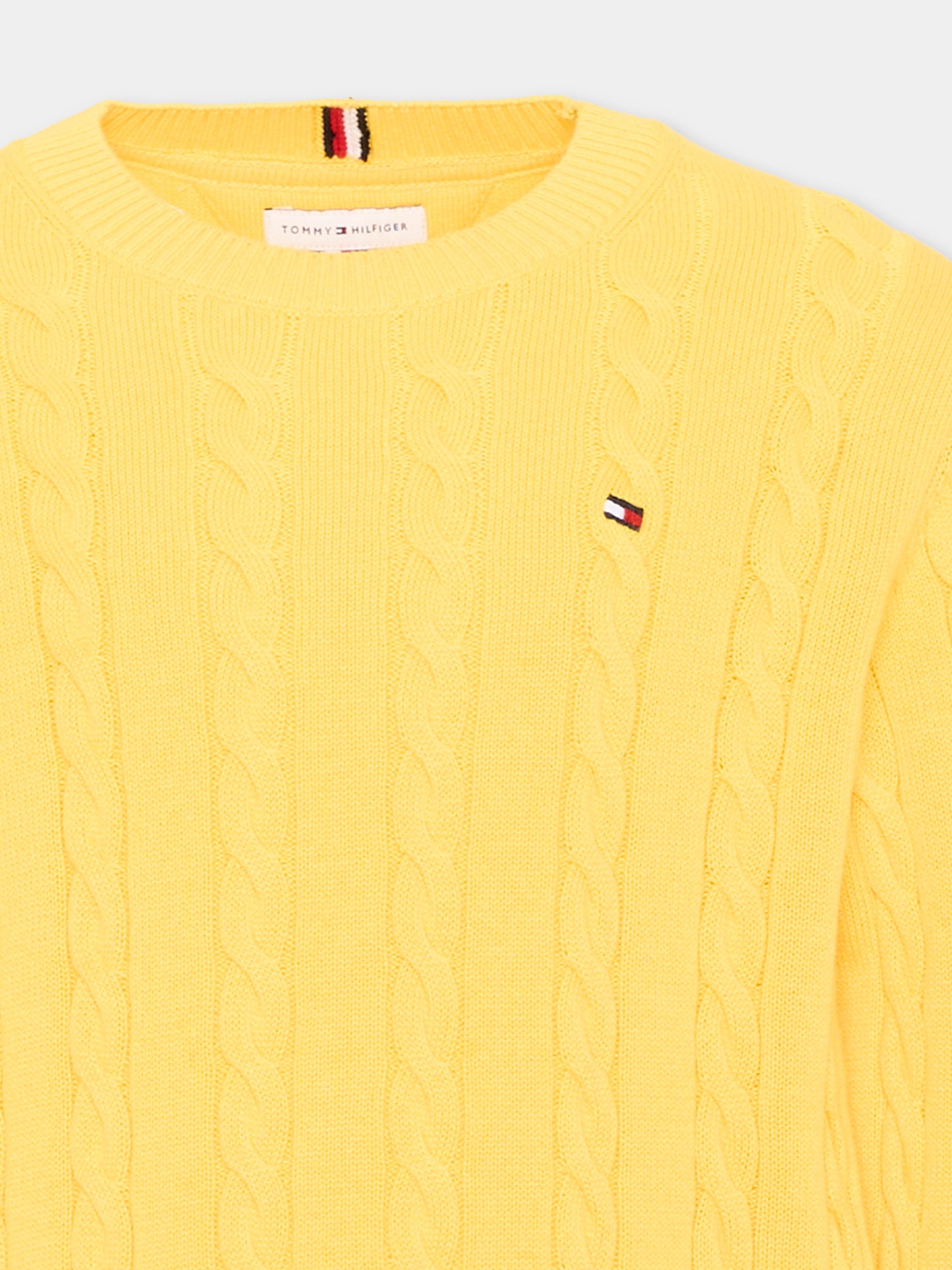 Maglione giallo per bambino con logo,Tommy Hilfiger Junior,KB0KB09753 ZGK