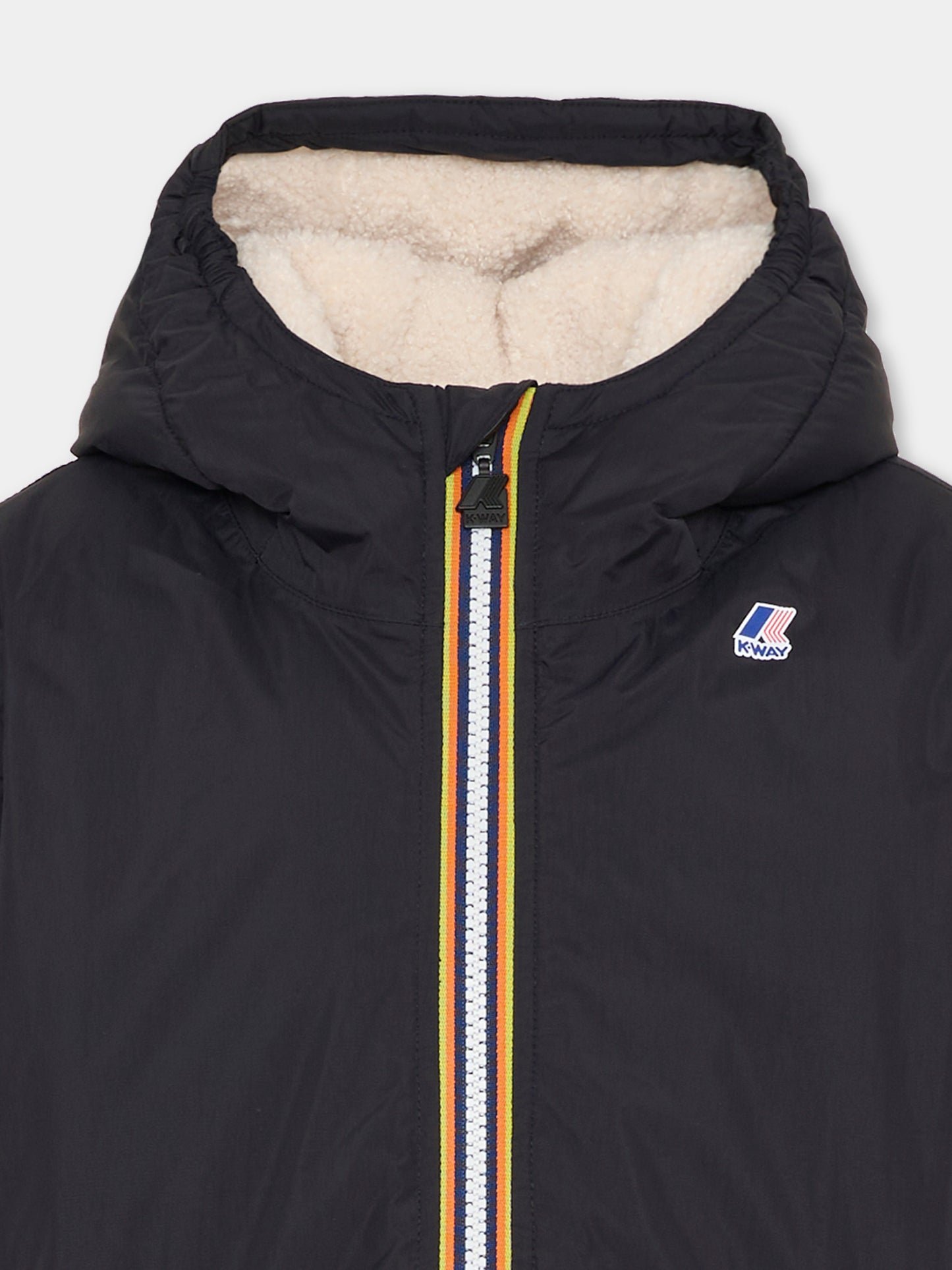 Giubbotto nero Claudine Orsetto per bambini con logo,K-way,K7142TW USY