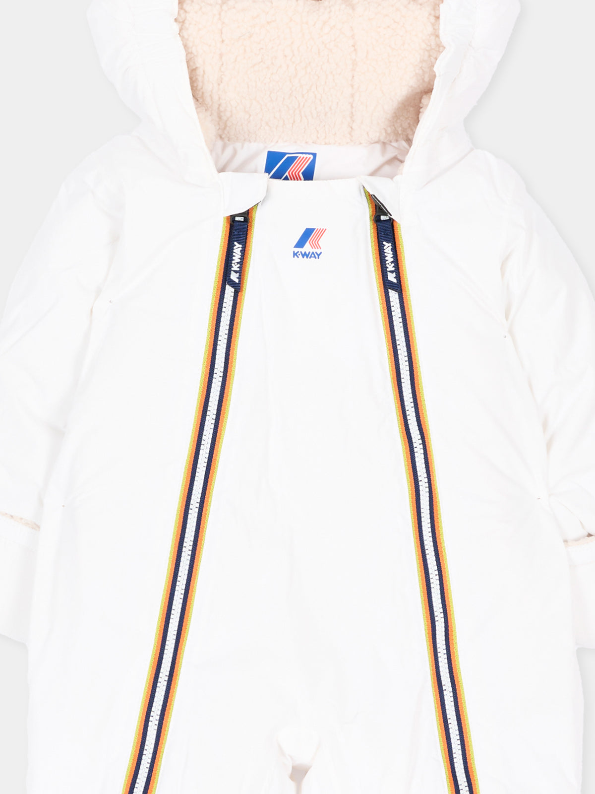 Piumino bianco Le Vrai 4.0 Snotty Orsetto per neonati con logo,K-way,K8134PW 490