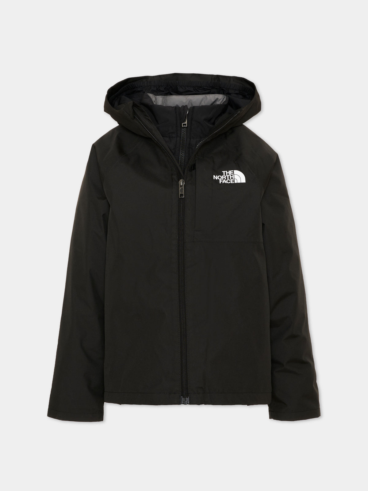 Black down jackets for kids with logo