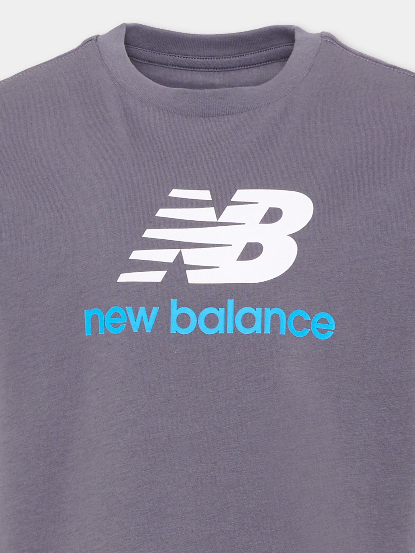 T-shirt grigia per bambino con logo,New Balance,LAKB0253 AA9
