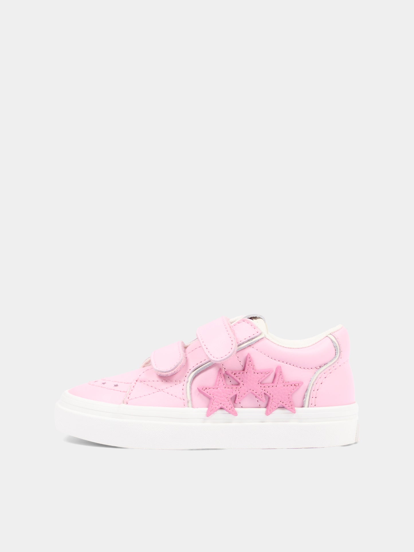 Sneakers rosa per bambina con stelle,Amiri,AC326SN001 002N GARDEN ROSE