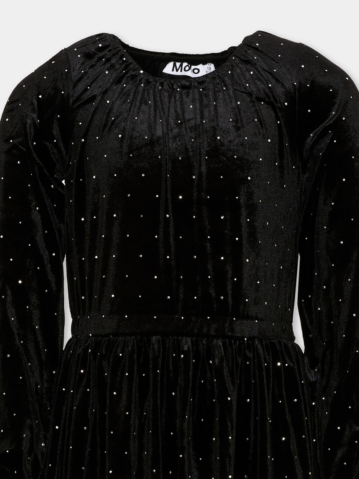 Abito elegante nero Carolyn per bambina con strass,Molo,2W26E217 5841