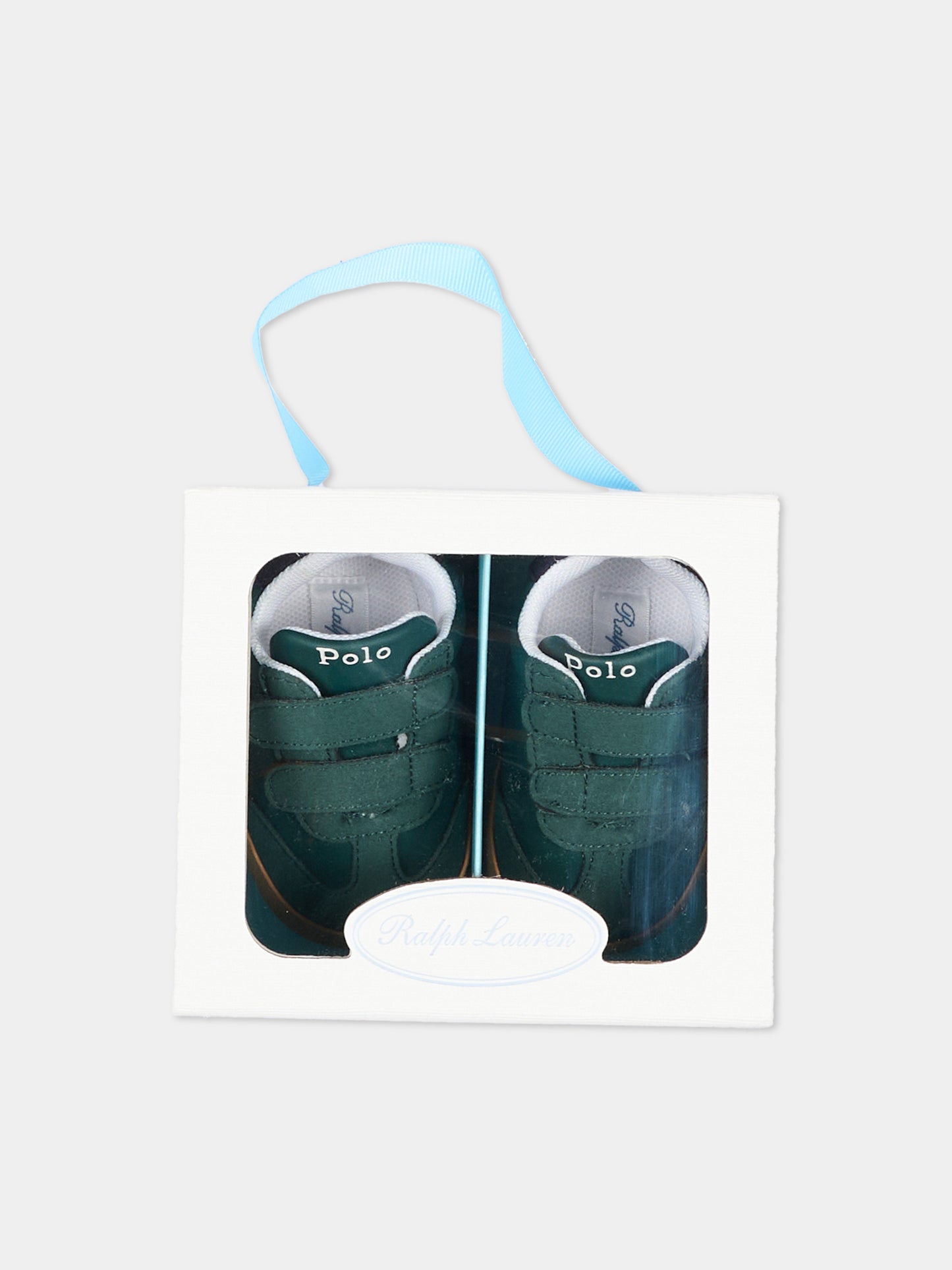 Sneakers verdi per neonato con Polo Pony,Ralph Lauren Kids,RL05012301
