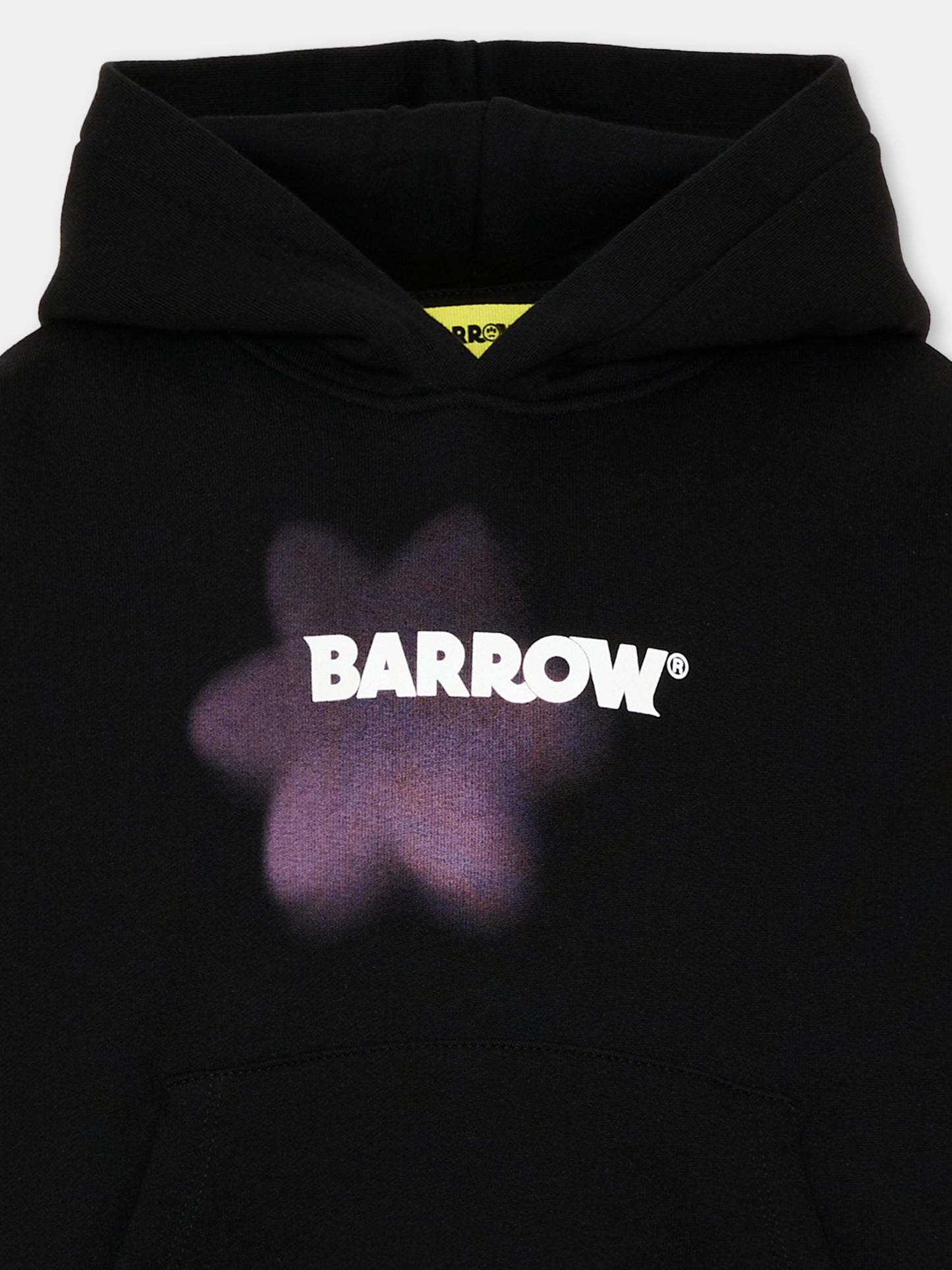 Felpa nera per bambina con logo,Barrow,F6BKJGHS171 110