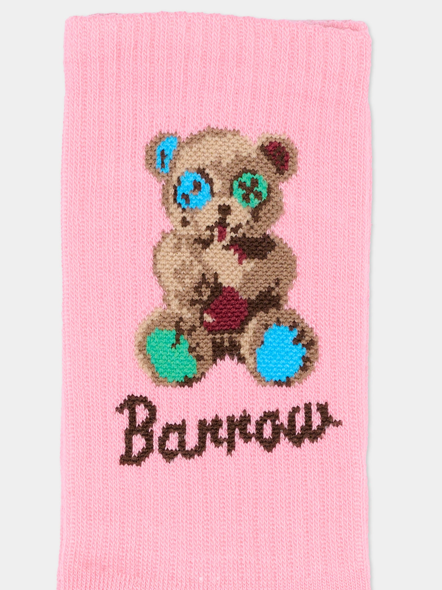 Calza Spugna rosa per bambina con logo,Barrow,F6BKJUSO093 409