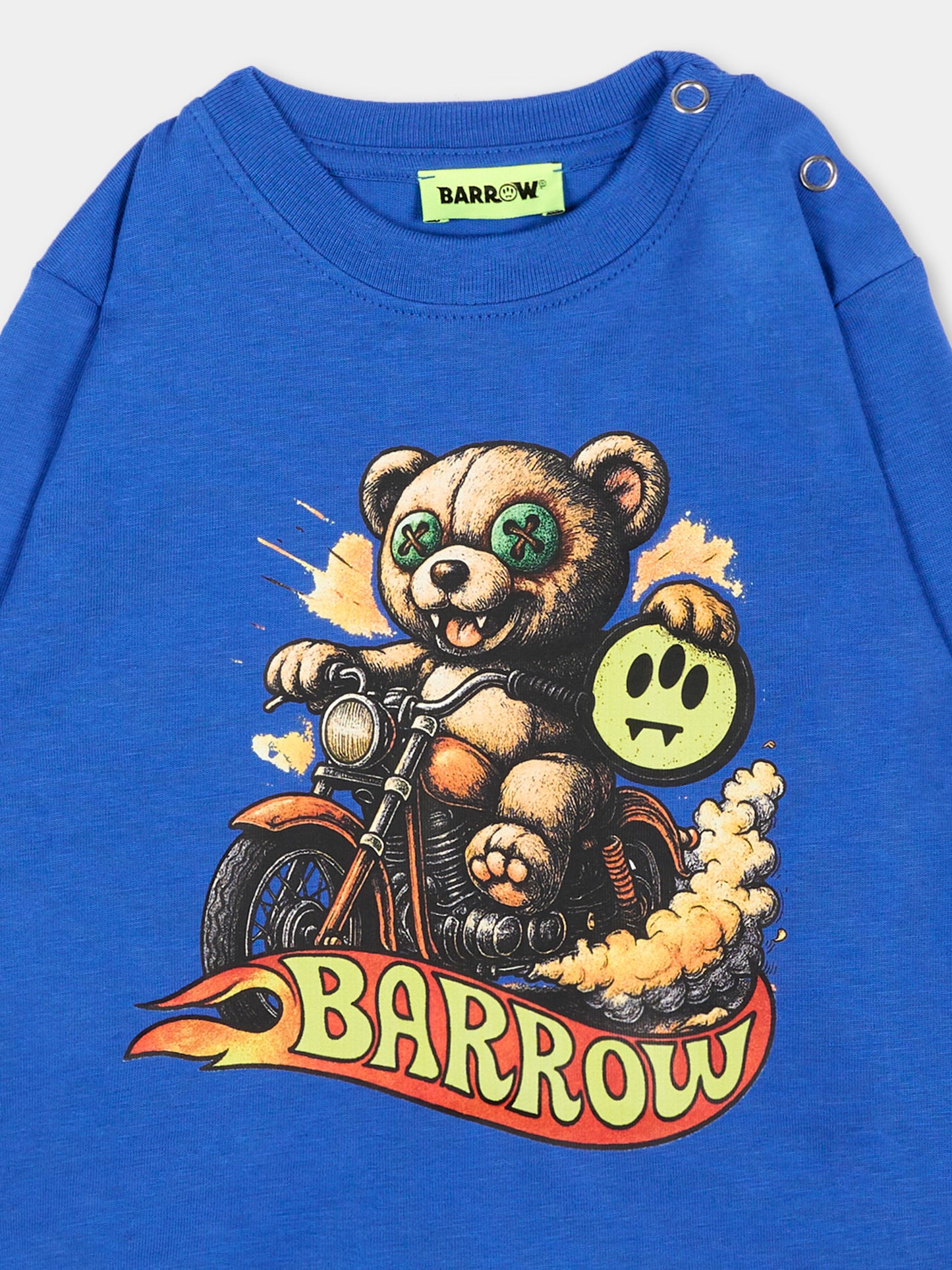 T-Shirt blu per neonato con orsetto,Barrow,F6BKNBTH183 407