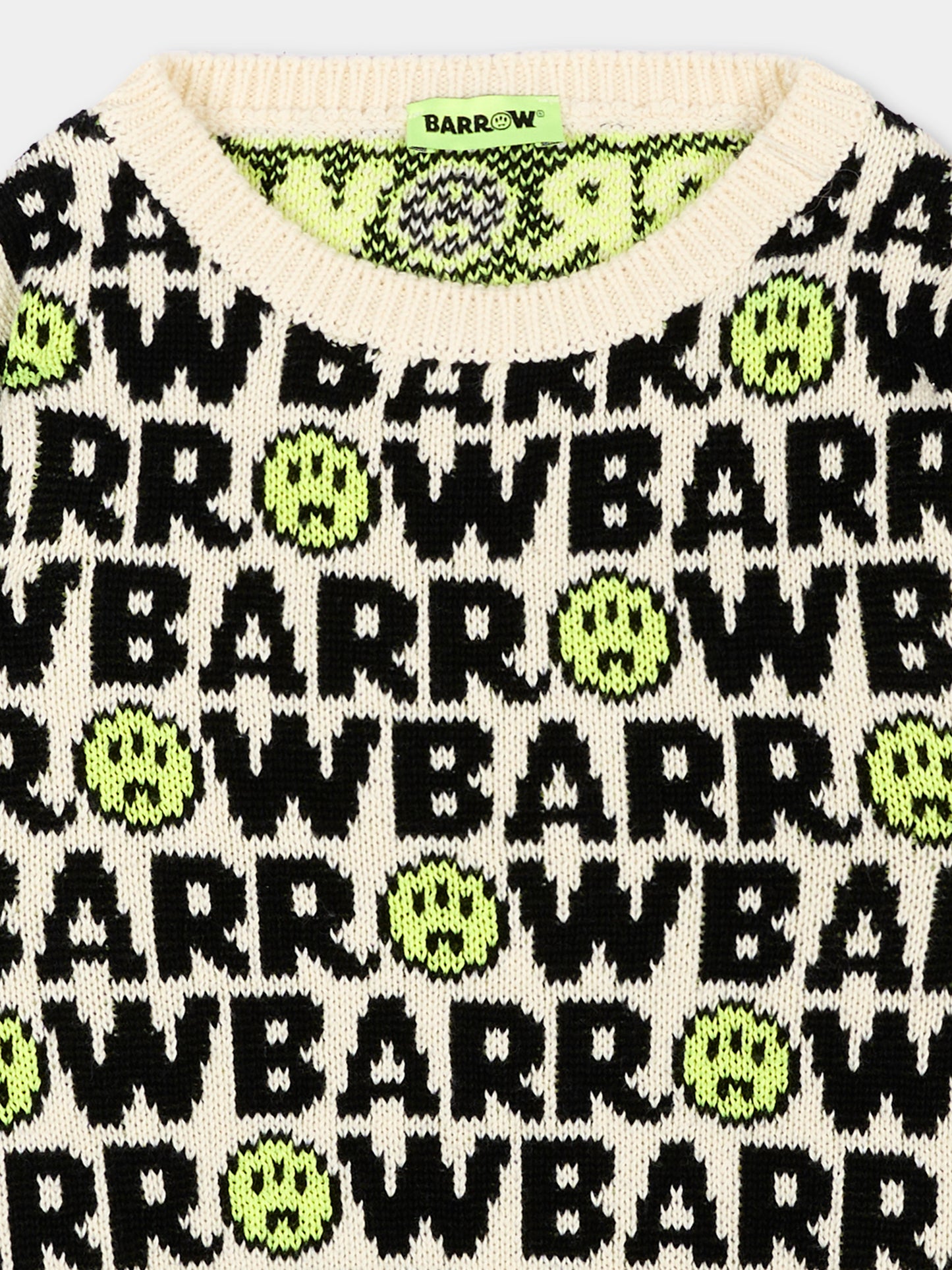 Maglione avorio per neonati con logo,Barrow,F6BKUNJP207 013
