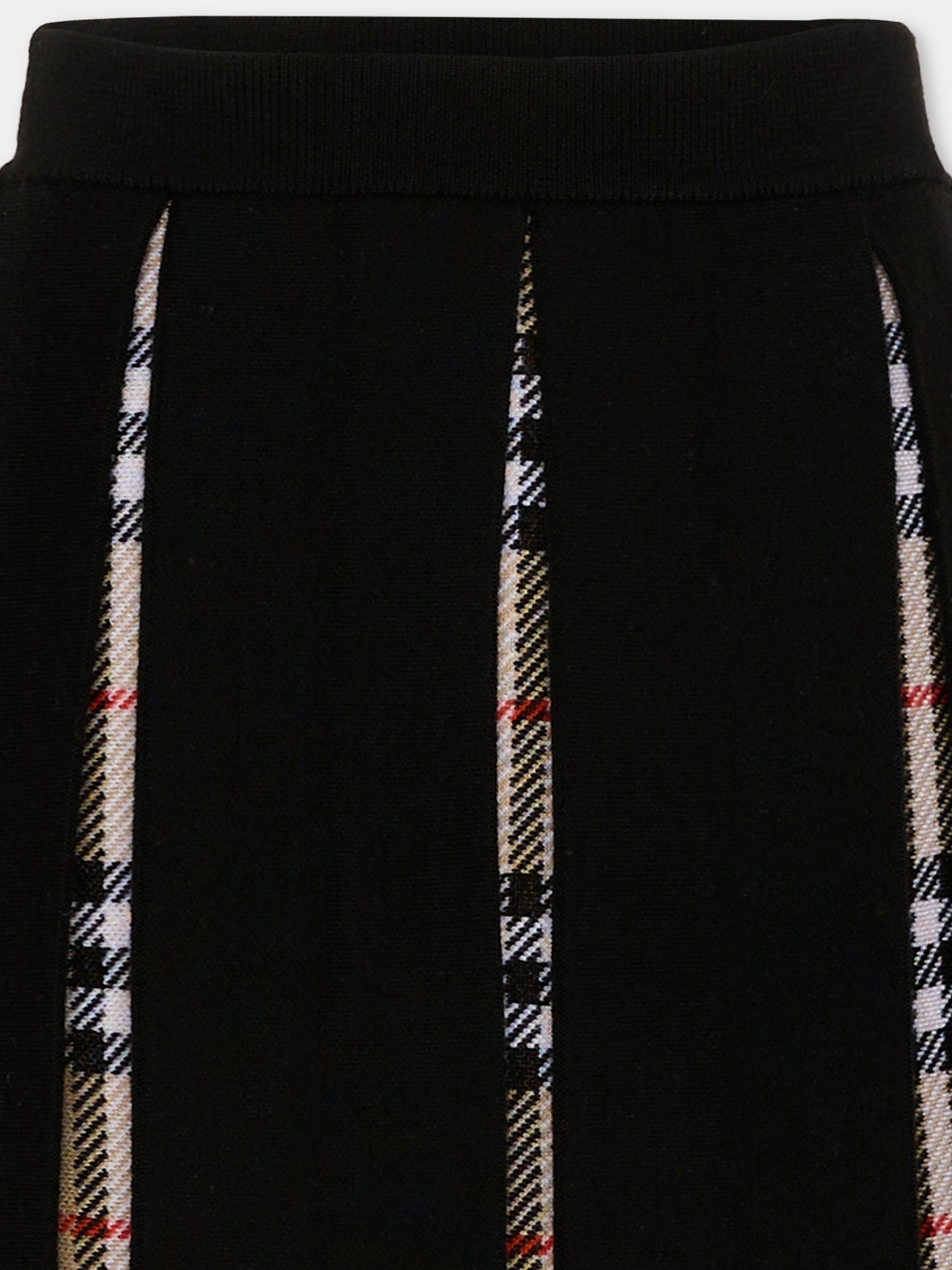 Black skirt for Girl with vintage check