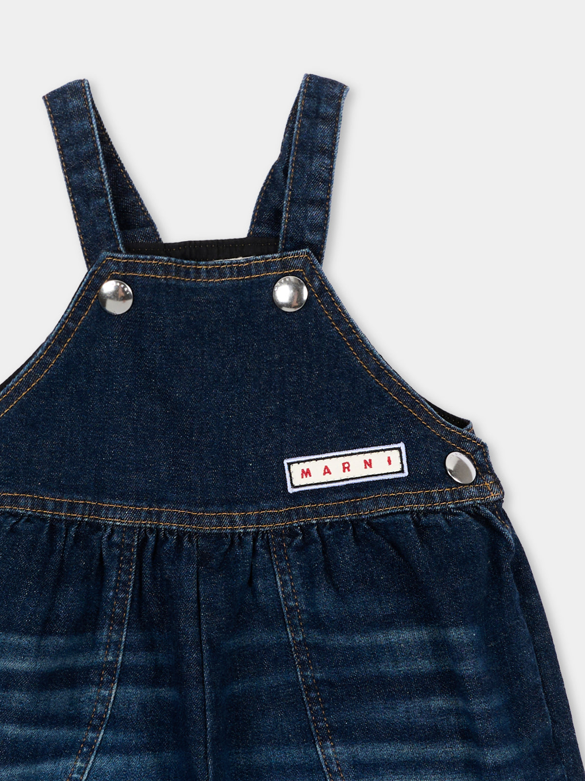 Salopette denim per neonati con logo,Marni Kids,M01985 M00XW 0M01
