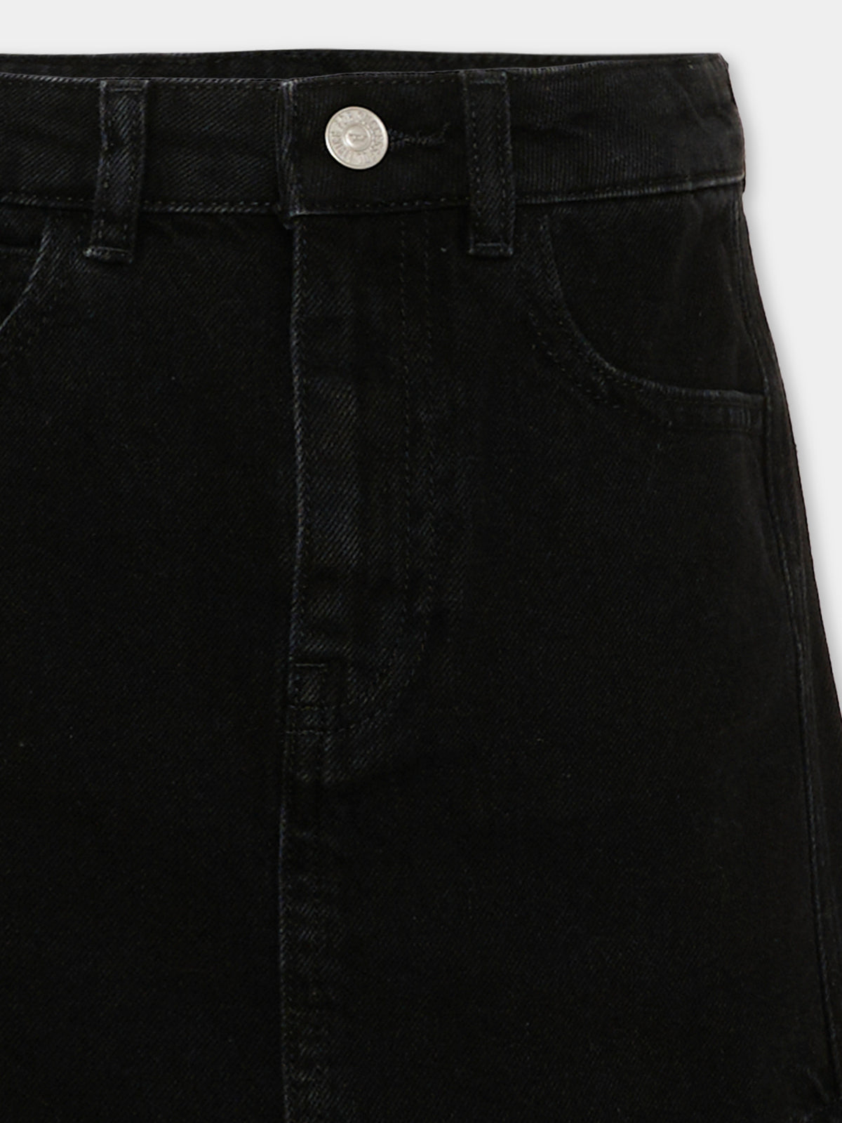 Gonna nera per bambina in denim,Diesel,J02864 KXBUA K02