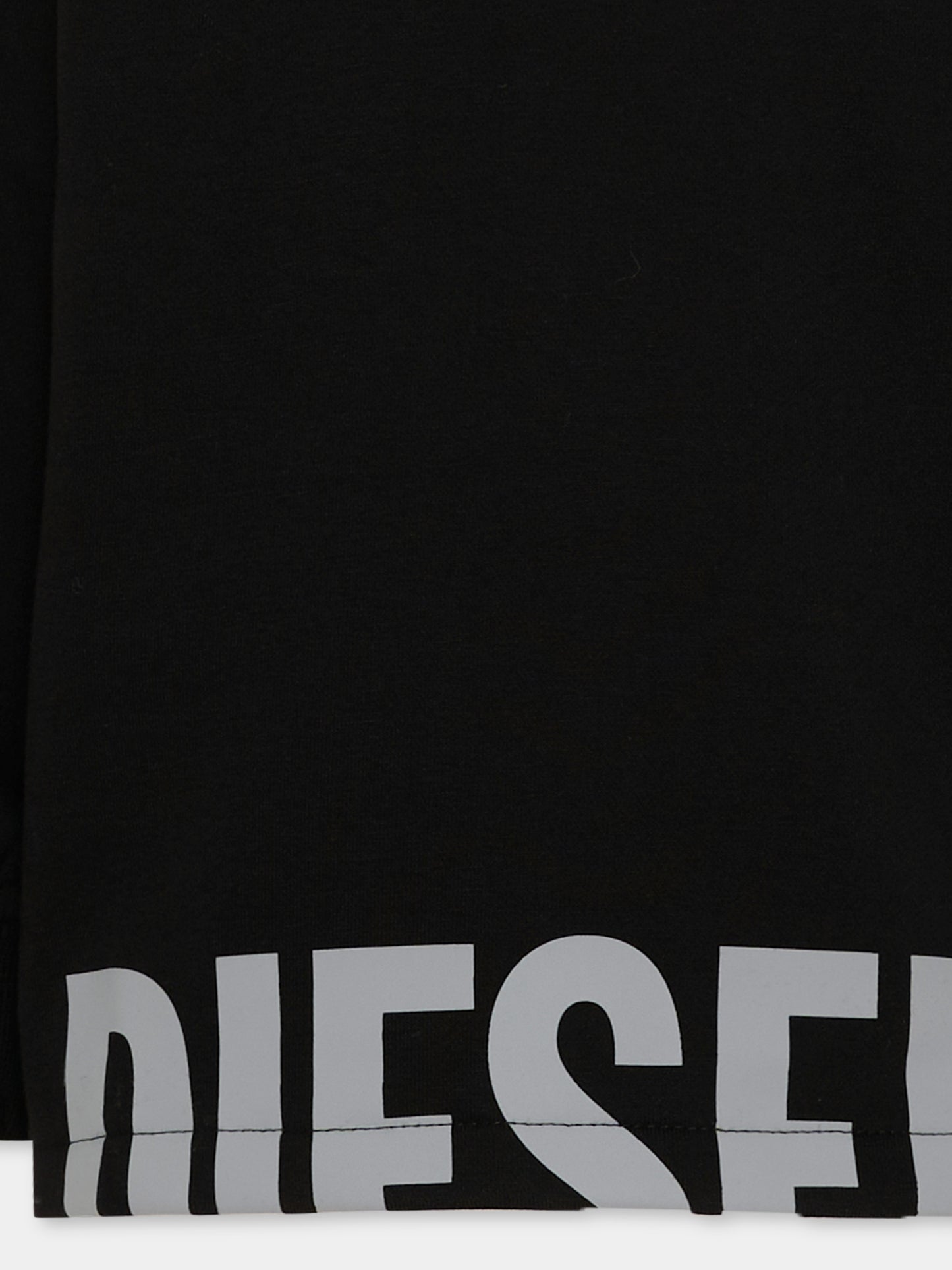 Felpa nera per bambino con logo,Diesel,J03035 KYAZ3 K900