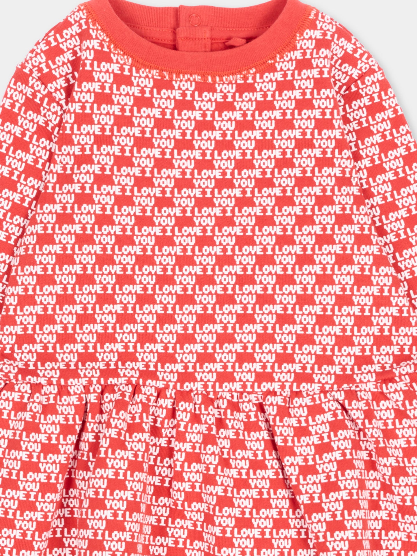 Vestito rosso per neonata con stampa,Stella Mccartney Kids,TZ1120 Z4023 423AV