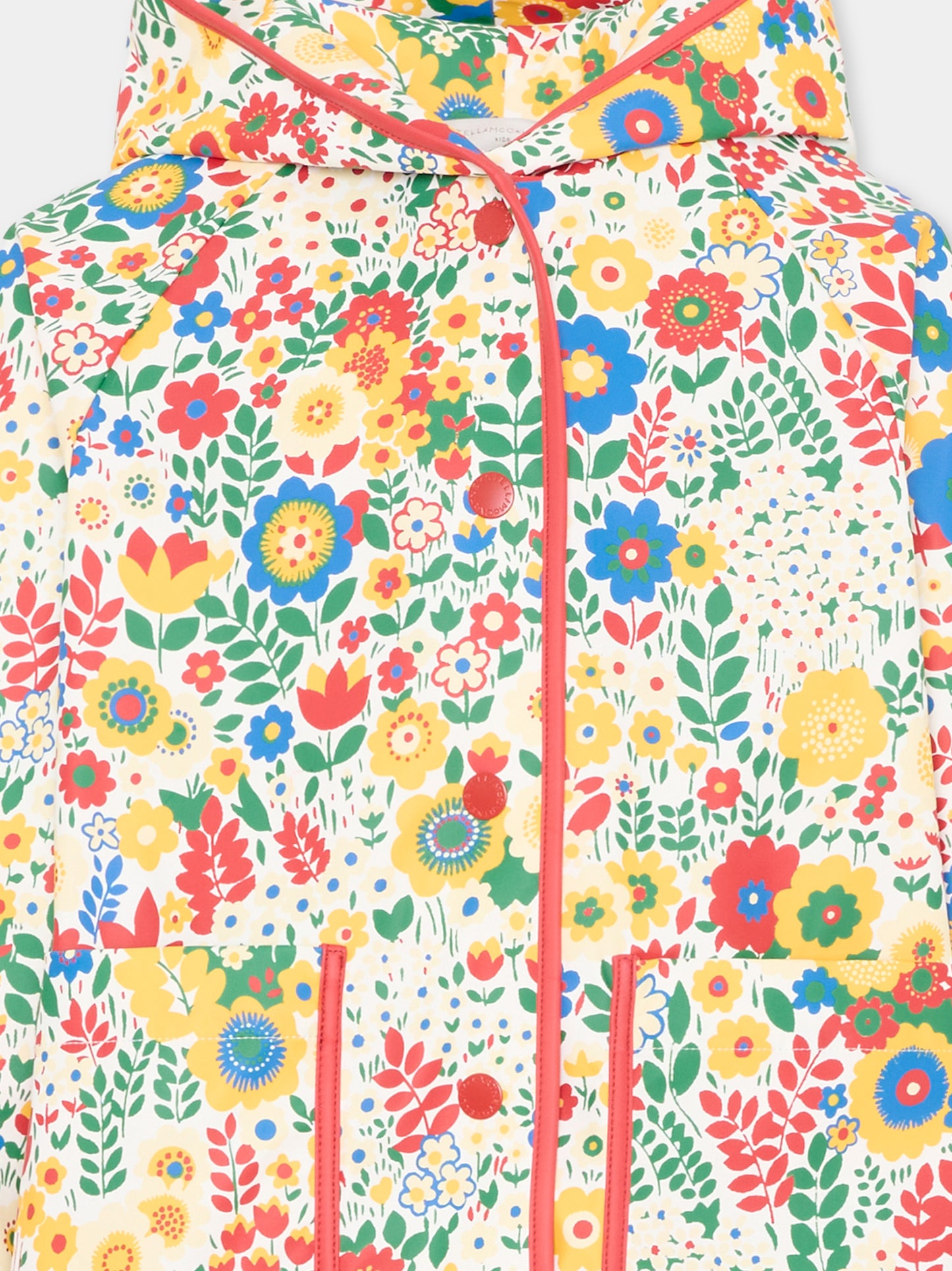 Impermeabile multicolor per bambina floreale,Stella Mccartney Kids,TZ2C50 Z4098 999MC