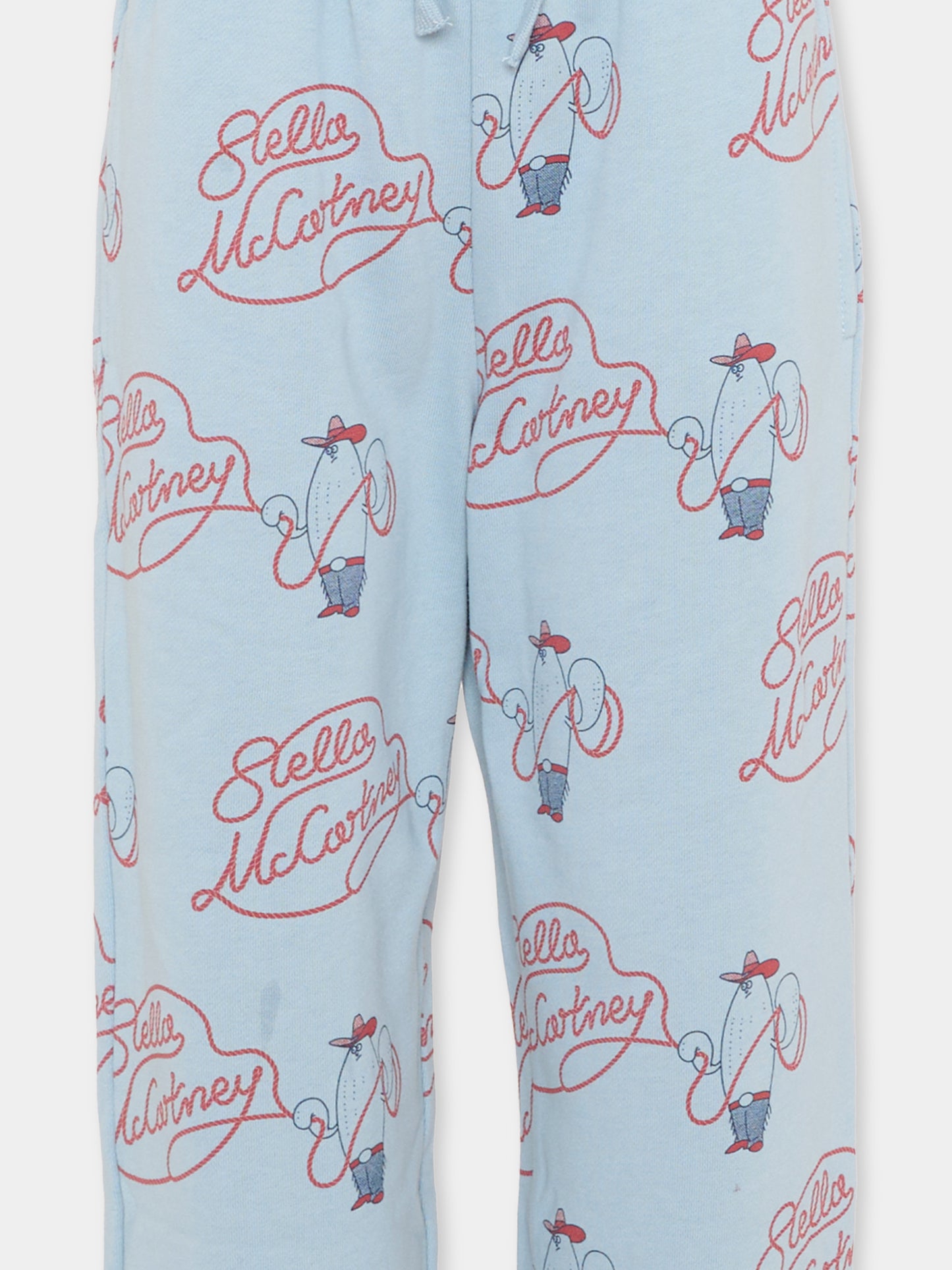 Pantaloni sportivi celesti per bambino con logo,Stella Mccartney Kids,TZ6H00 Z3952 61EMC