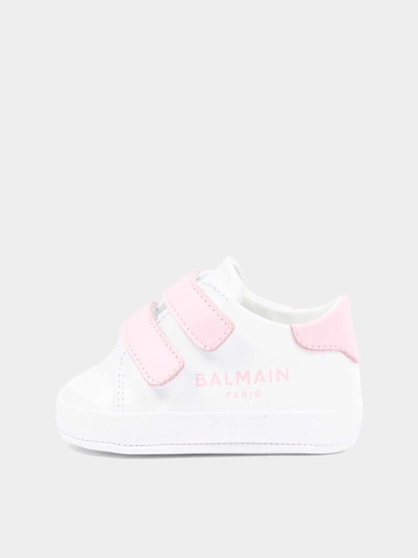 Sneakers bianche per neonata con logo,Balmain Kids,BZ0036 Y0051 100RS