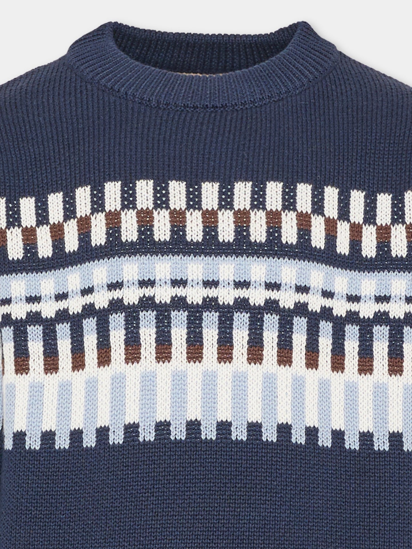 Maglione blu per bambino a righe,Boss,J53393 849