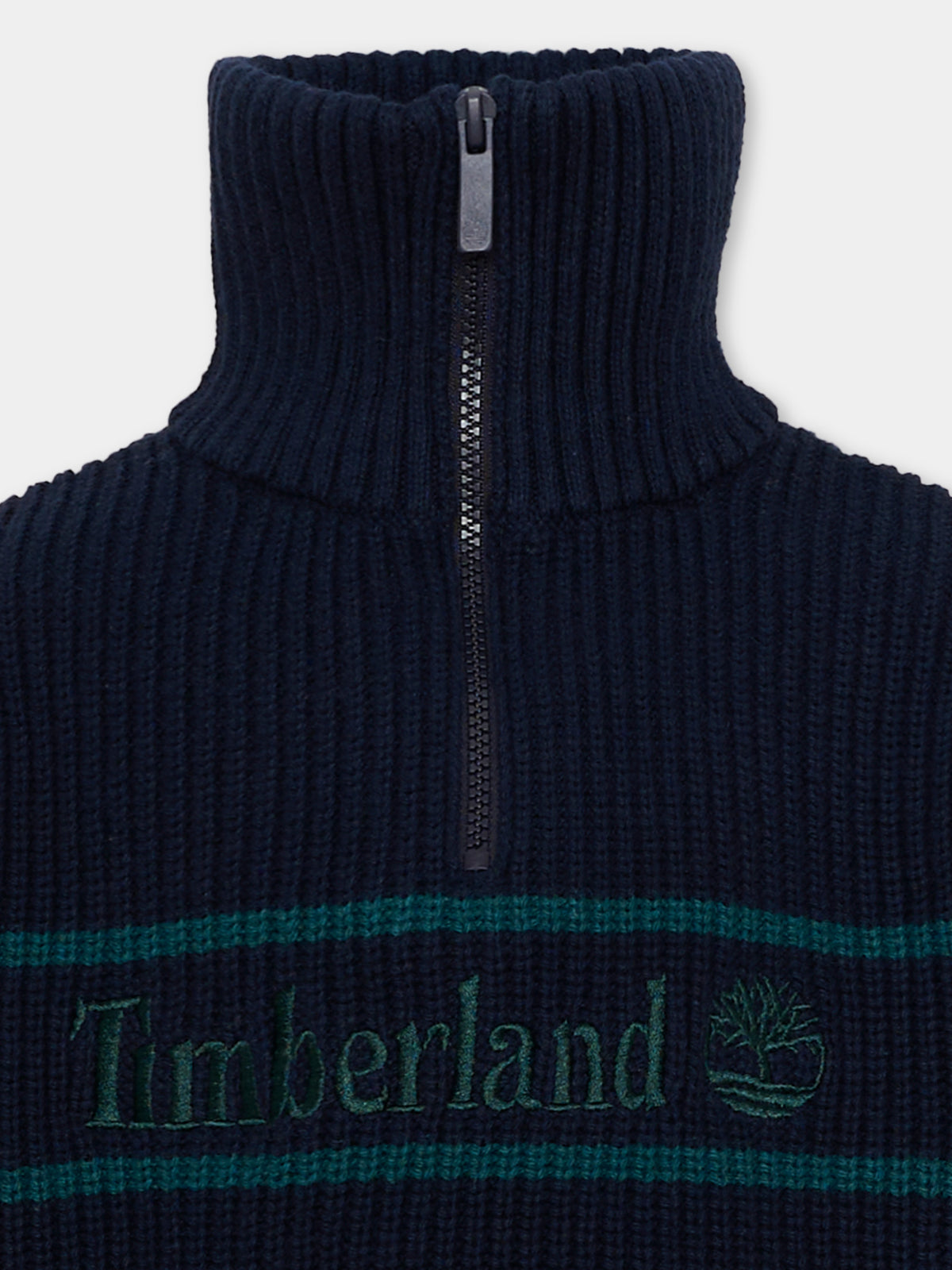 Maglione blu per bambino con zip,Timberland,T61082 849