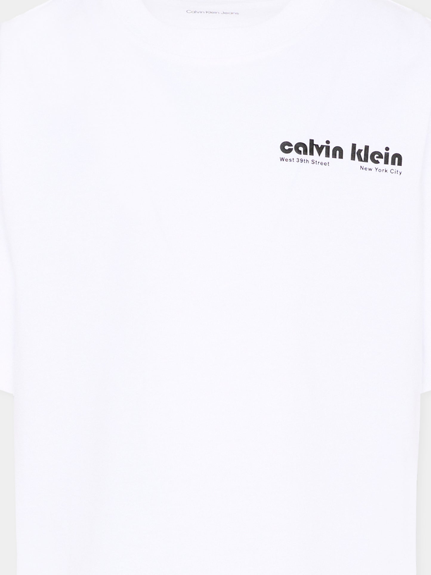 T-Shirt bianca per bambino con logo,Calvin Klein Kids,IB0IB02543 YAF