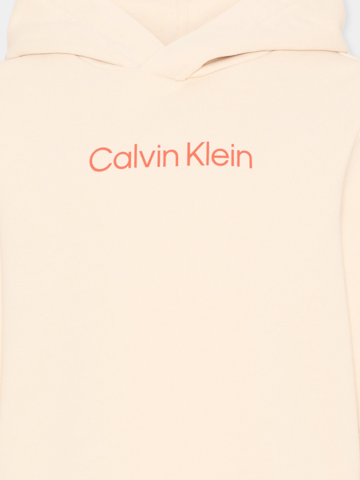 Felpa beige per bambini con logo,Calvin Klein Kids,IU0IU00679 PGB