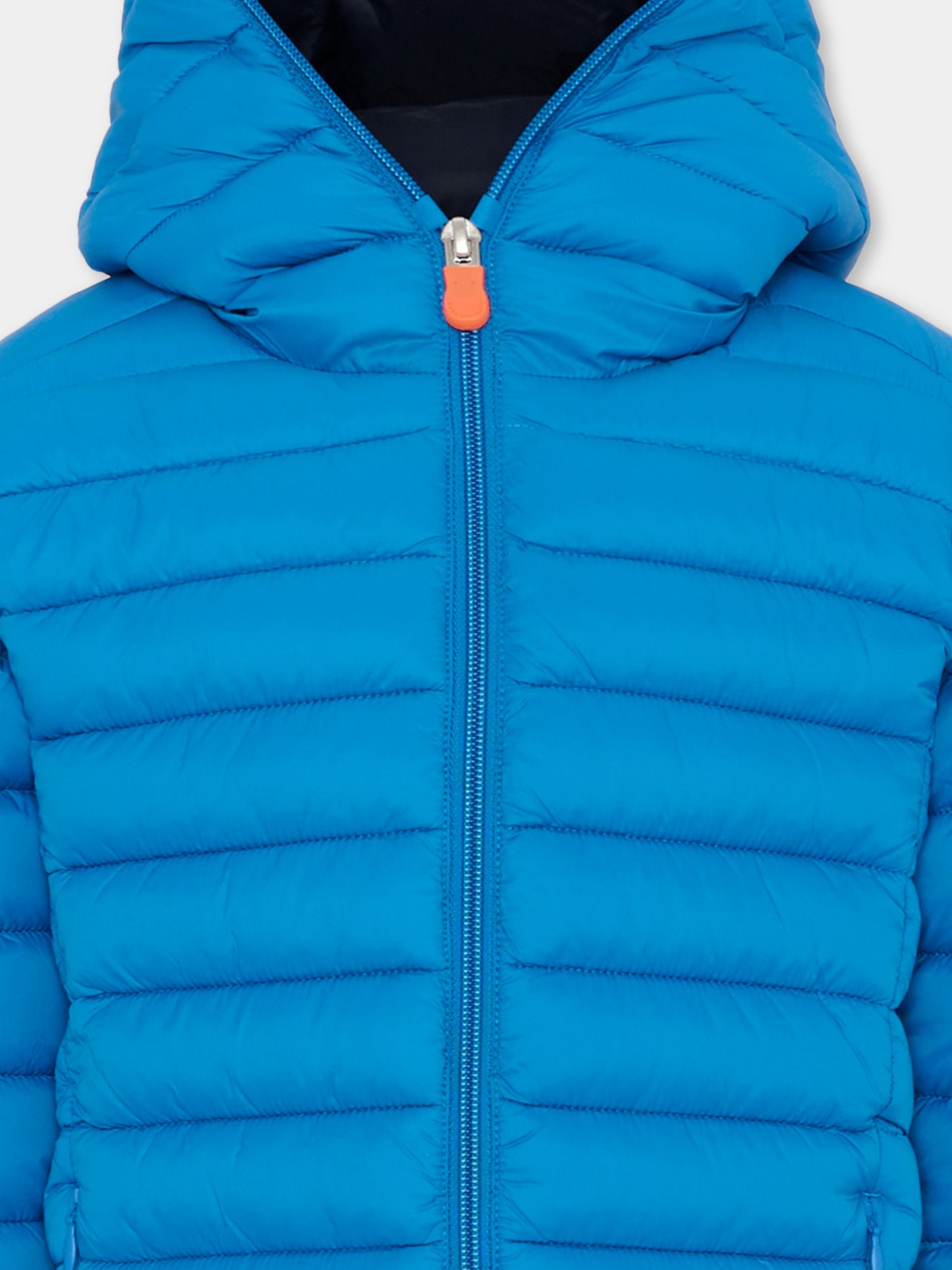 Piumino Dony blu per bambino con logo,Save The Duck Kids,J30650B GIGA21 90058