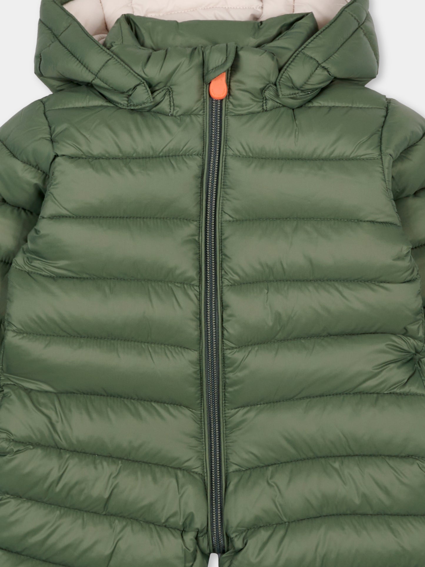 Piumino Storm verde per neonati con logo,Save The Duck Kids,I30002X GIGA21 50028