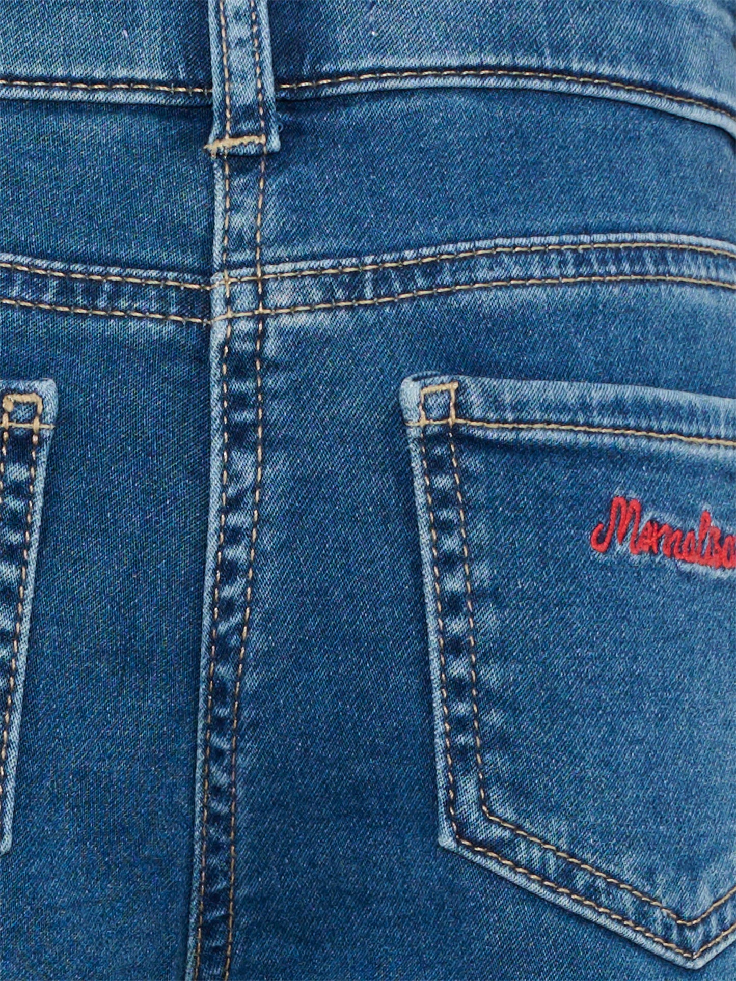 Jeans denim per bambina con Minnie,Monnalisa,19F417NP 6043 0055