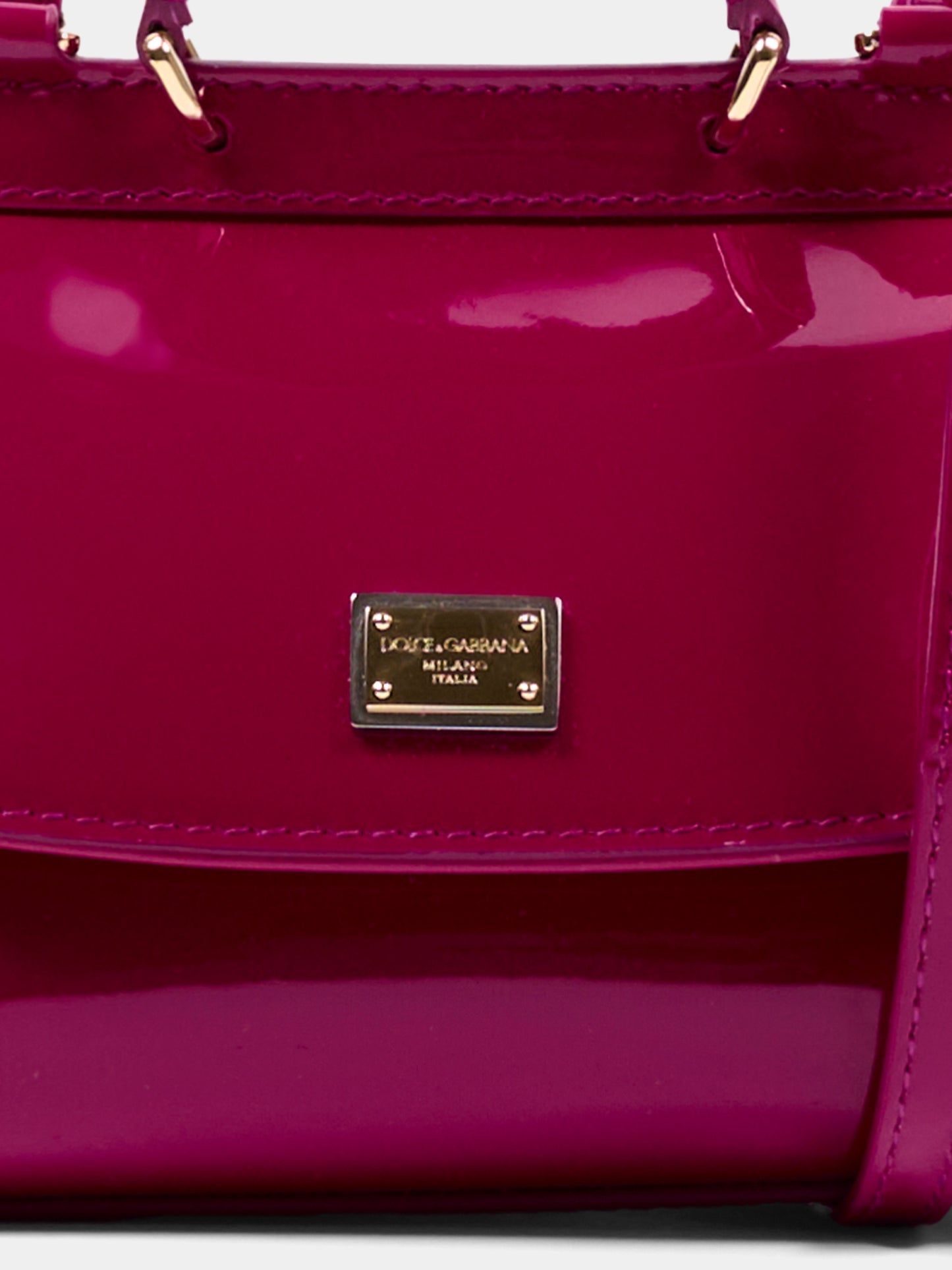 Borsa bordeaux Mini Sicily per bambina lucida,Dolce & Gabbana Kids,EB0003 A1067 8I484