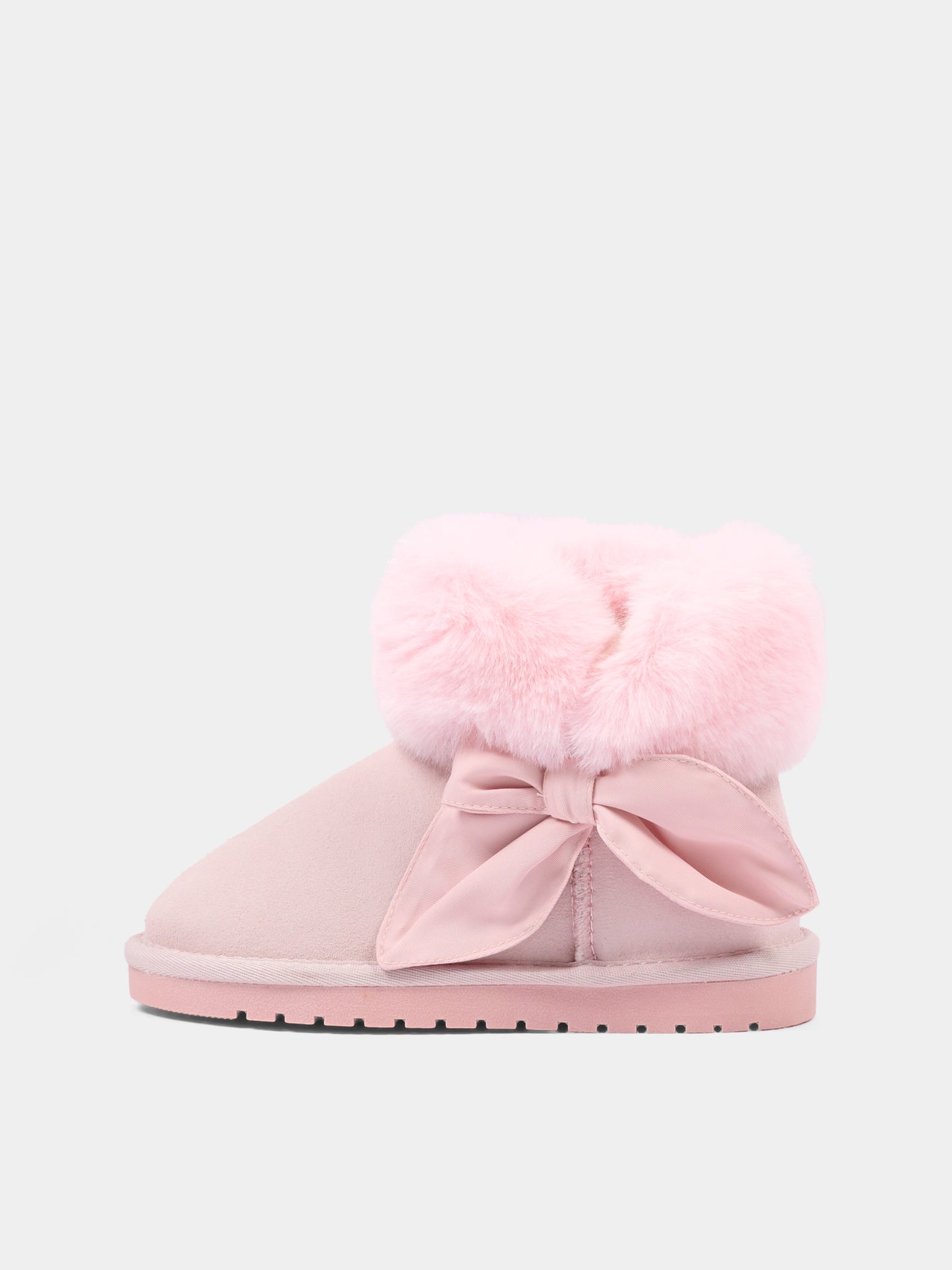 Stivaletti rosa per bambina con fiocco,Monnalisa,8CH005 8776 094F
