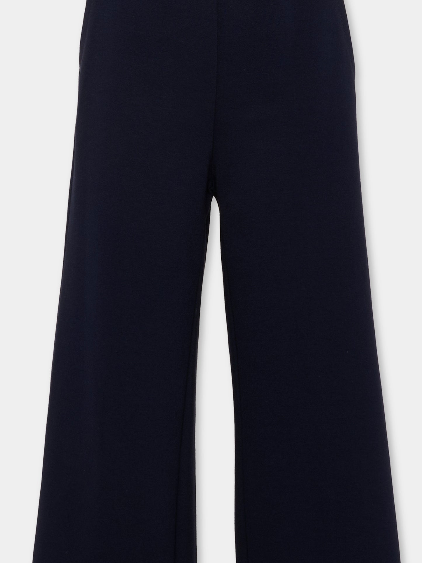 Pantaloni blu per bambina a gamba larga,Monnalisa,18HANT 8225 056S
