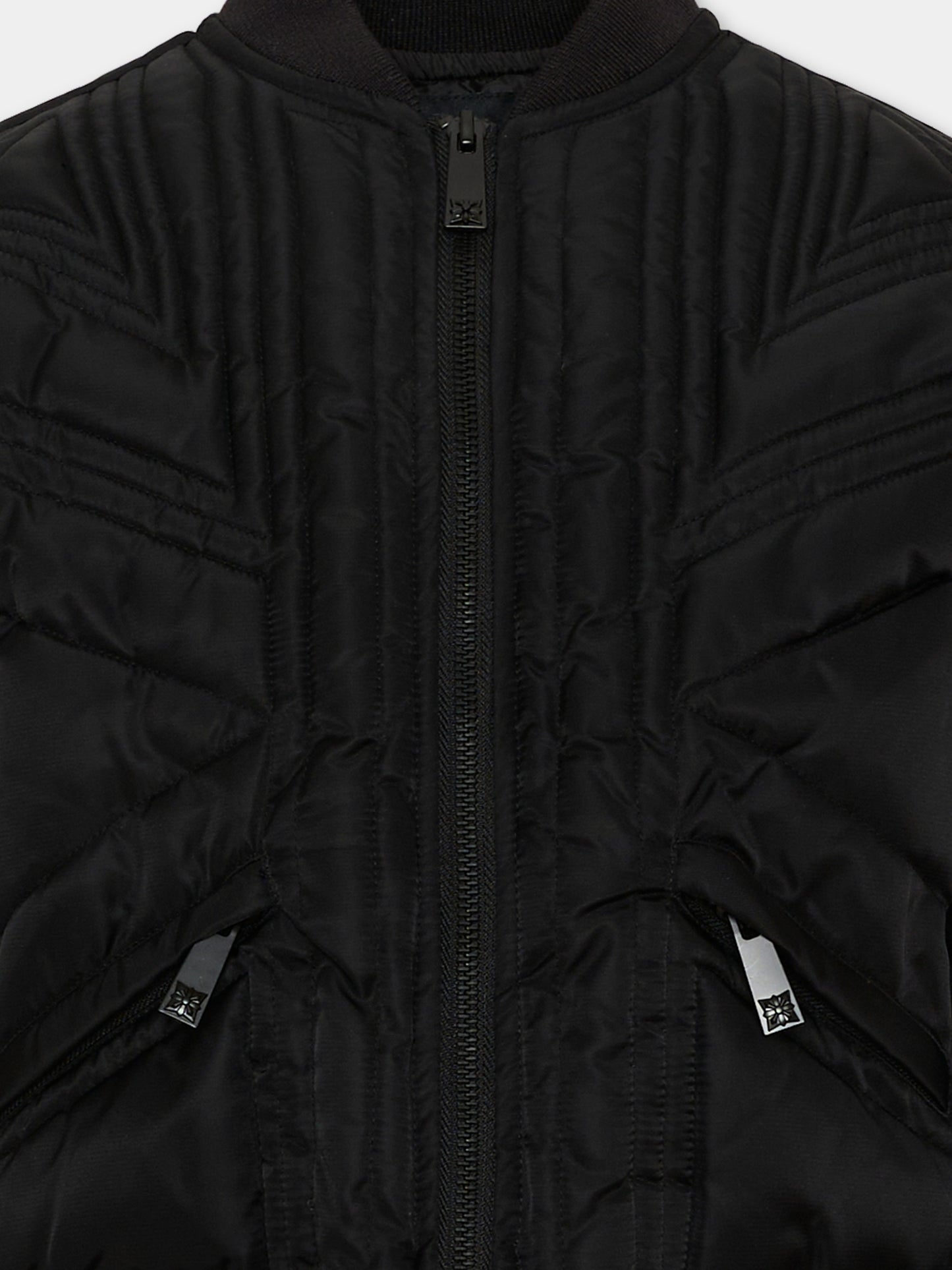 Bomber nero per bambini con logo,Richmond,RBA26032PI BLACK BLACK