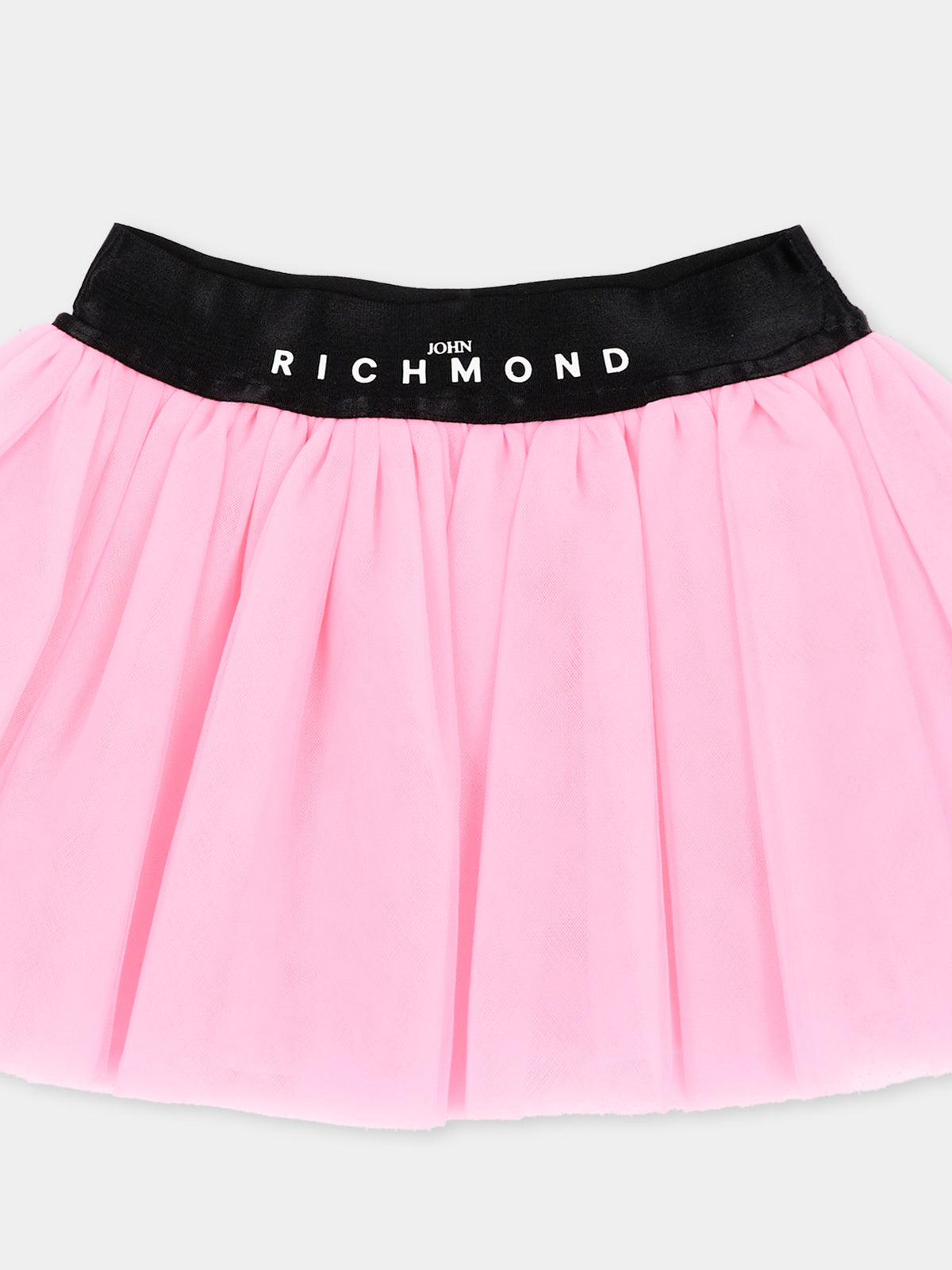 Gonna rosa per neonata logo Richmond,Richmond,RIA26096GO PINK_B/BLK PINK BEGONIA
