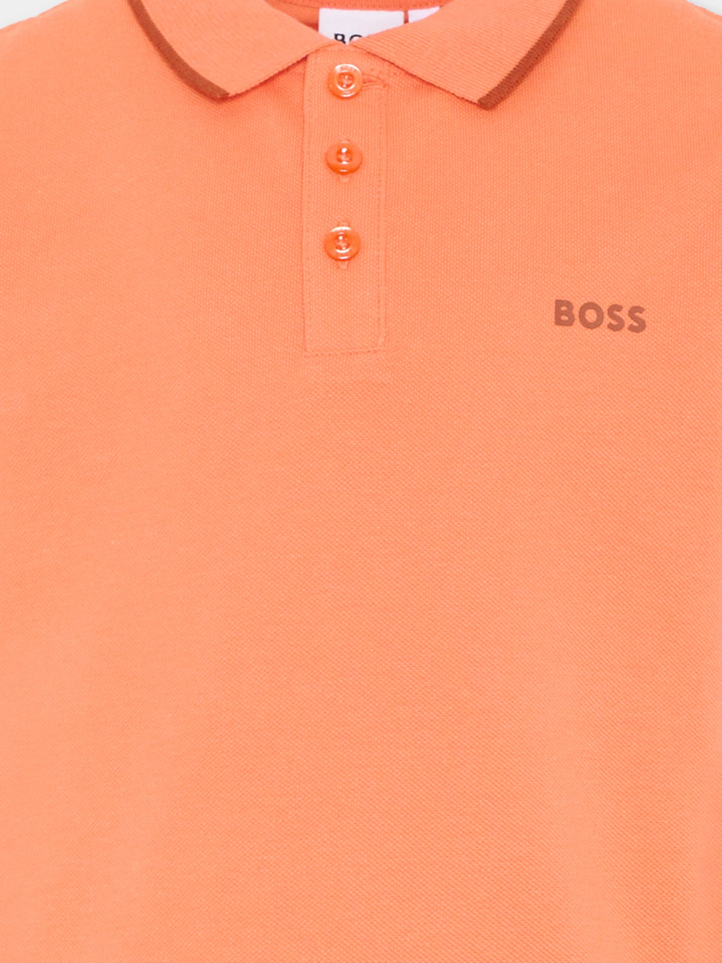 Polo rossa per bambino con logo,Boss,J52011 415