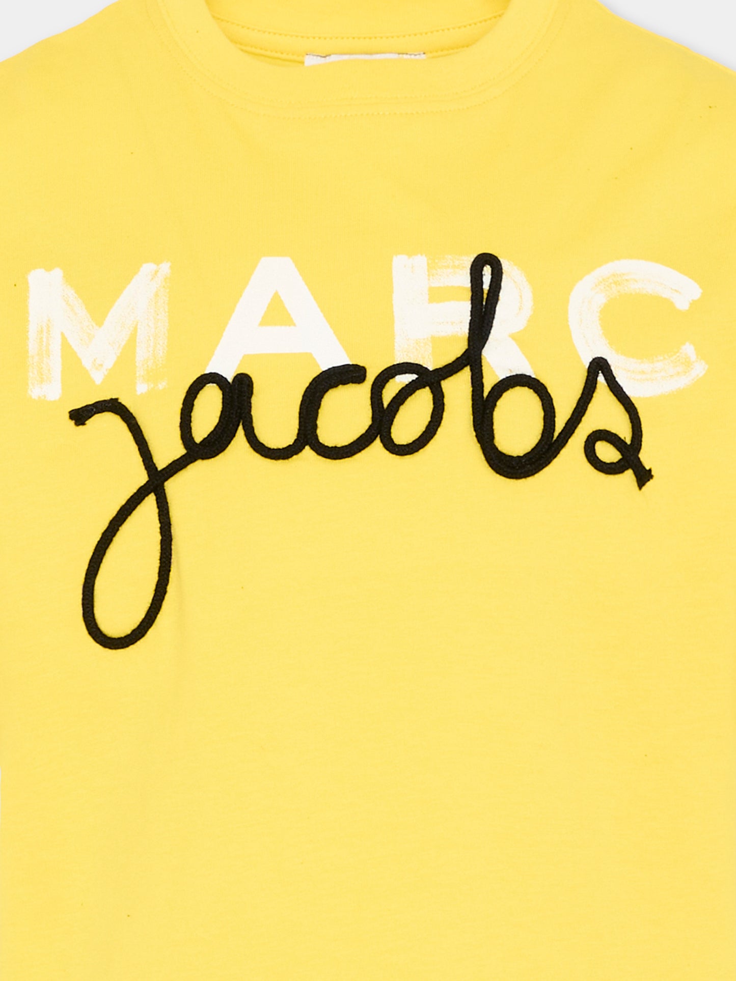 T-Shirt gialla per bambini con logo,Marc Jacobs,W60455 526