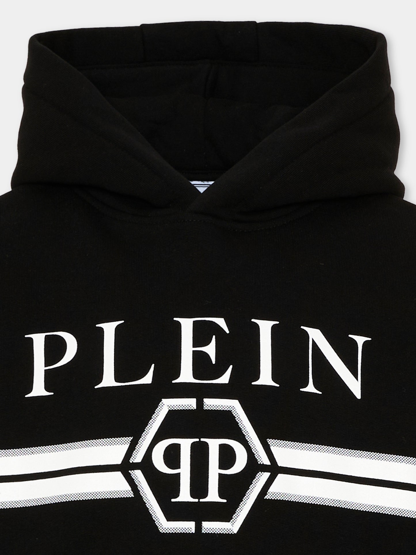 Felpa nera per bambino con logo,Philipp Plein Junior,F6PHJBHS092 110