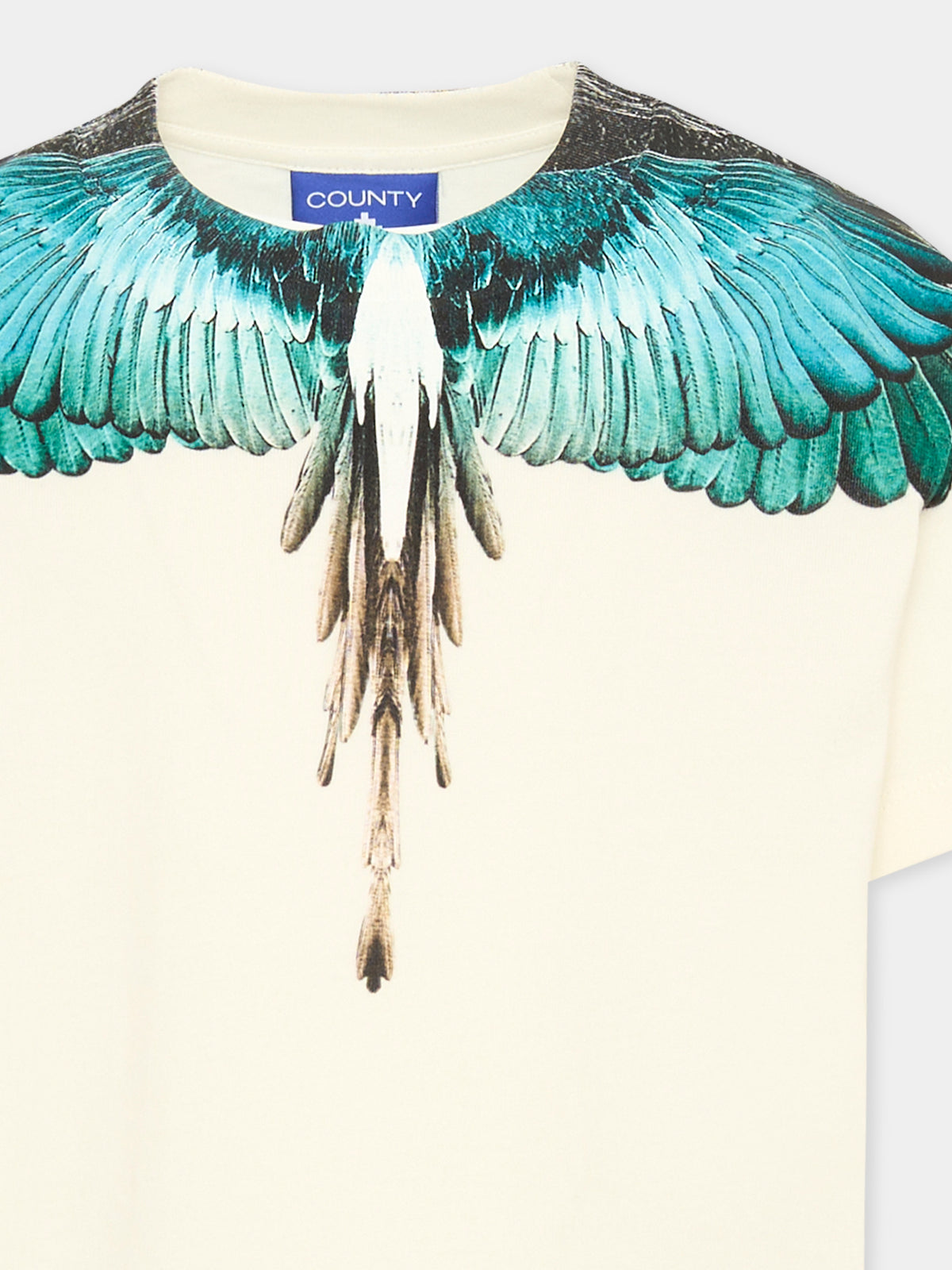 T-shirt bianca per bambino con ali,County Of Milan Kids,F6CMJBTH034 412