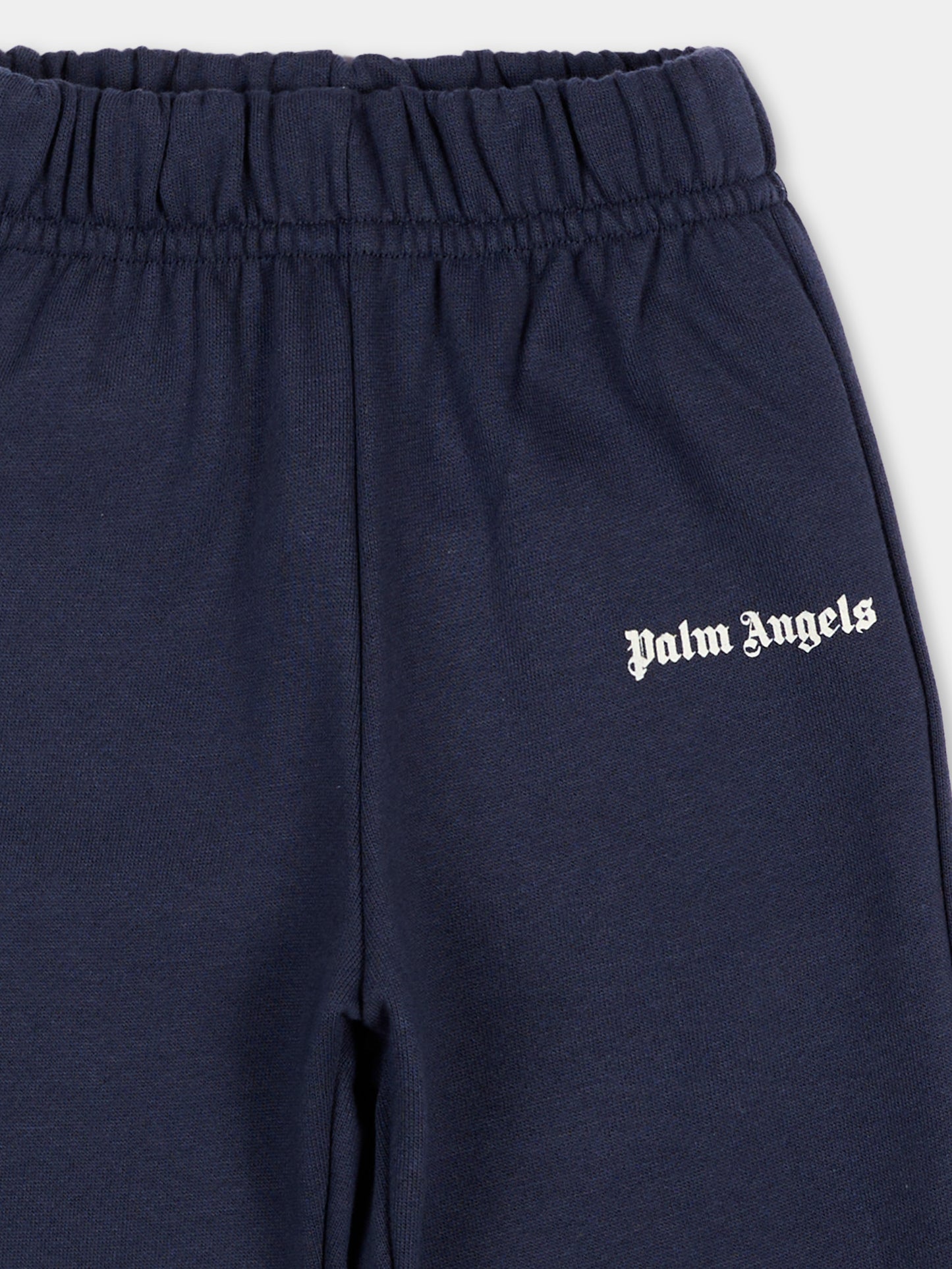 Pantalone blu per neonato con logo,Palm Angels,F6PANBFP221 1528