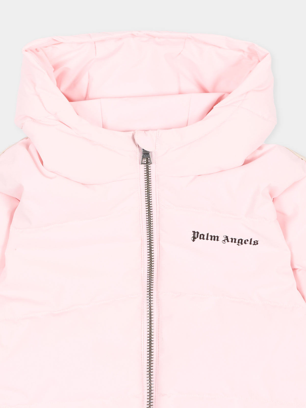 Piumino rosa per neonata con logo,Palm Angels,F6PANGPF206 042