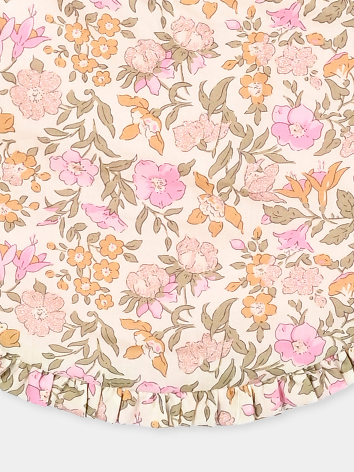 Pink Liberty bib for Baby Girl