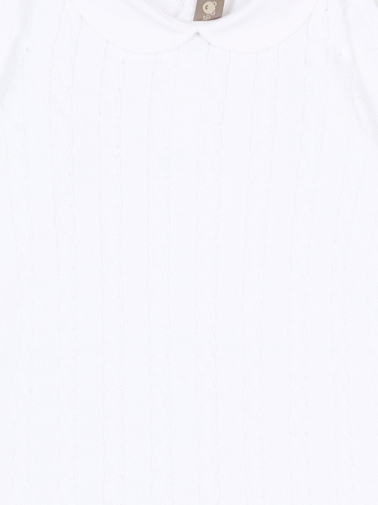 Tutina bianca per neonati a trecce,Little Bear,3108 BIANCO